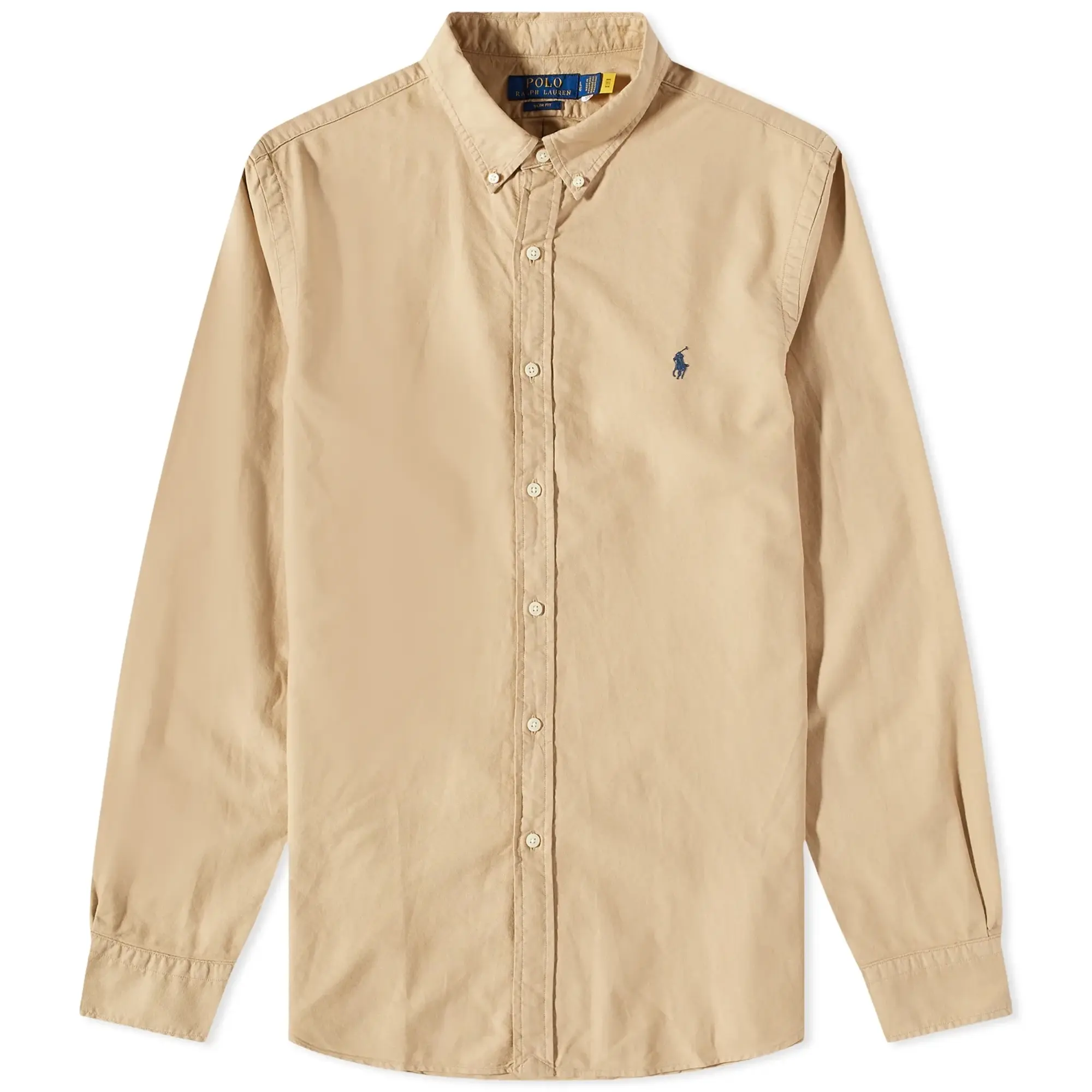 Polo Ralph Lauren Men's Garment Dye Button Down Shirt Surrey Tan