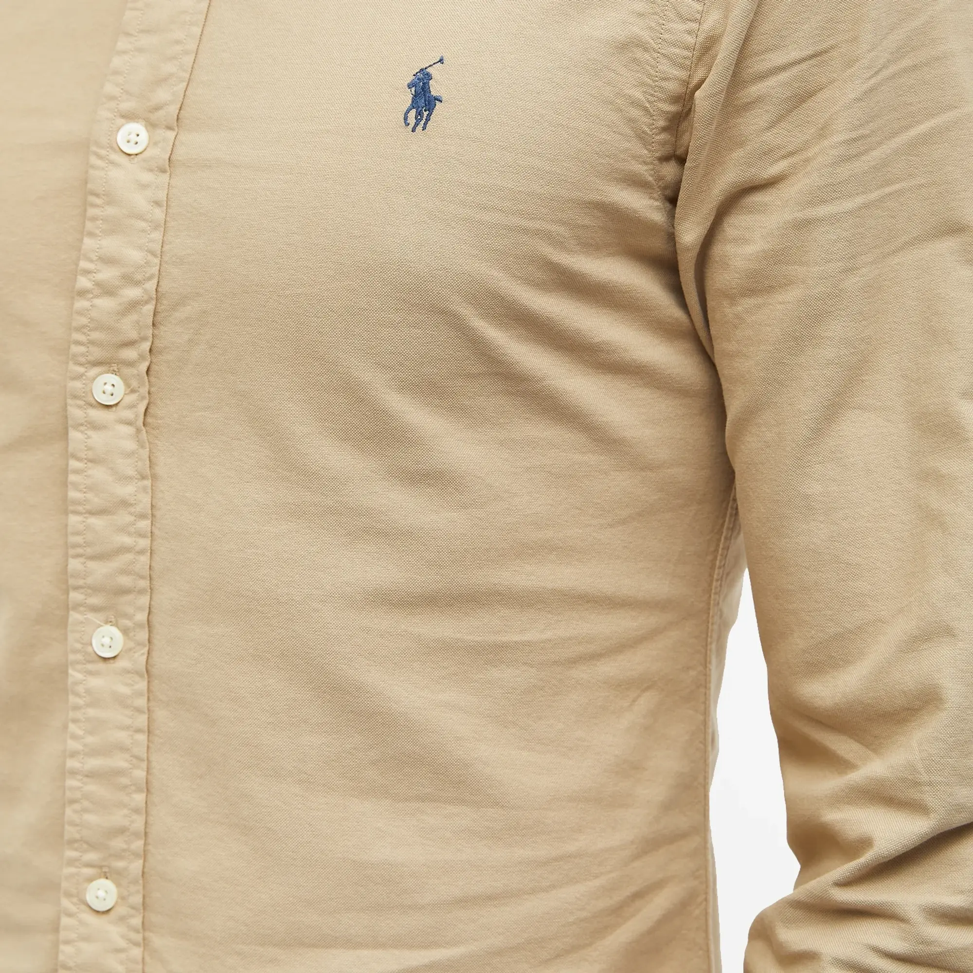 Polo Ralph Lauren Men's Garment Dye Button Down Shirt Surrey Tan