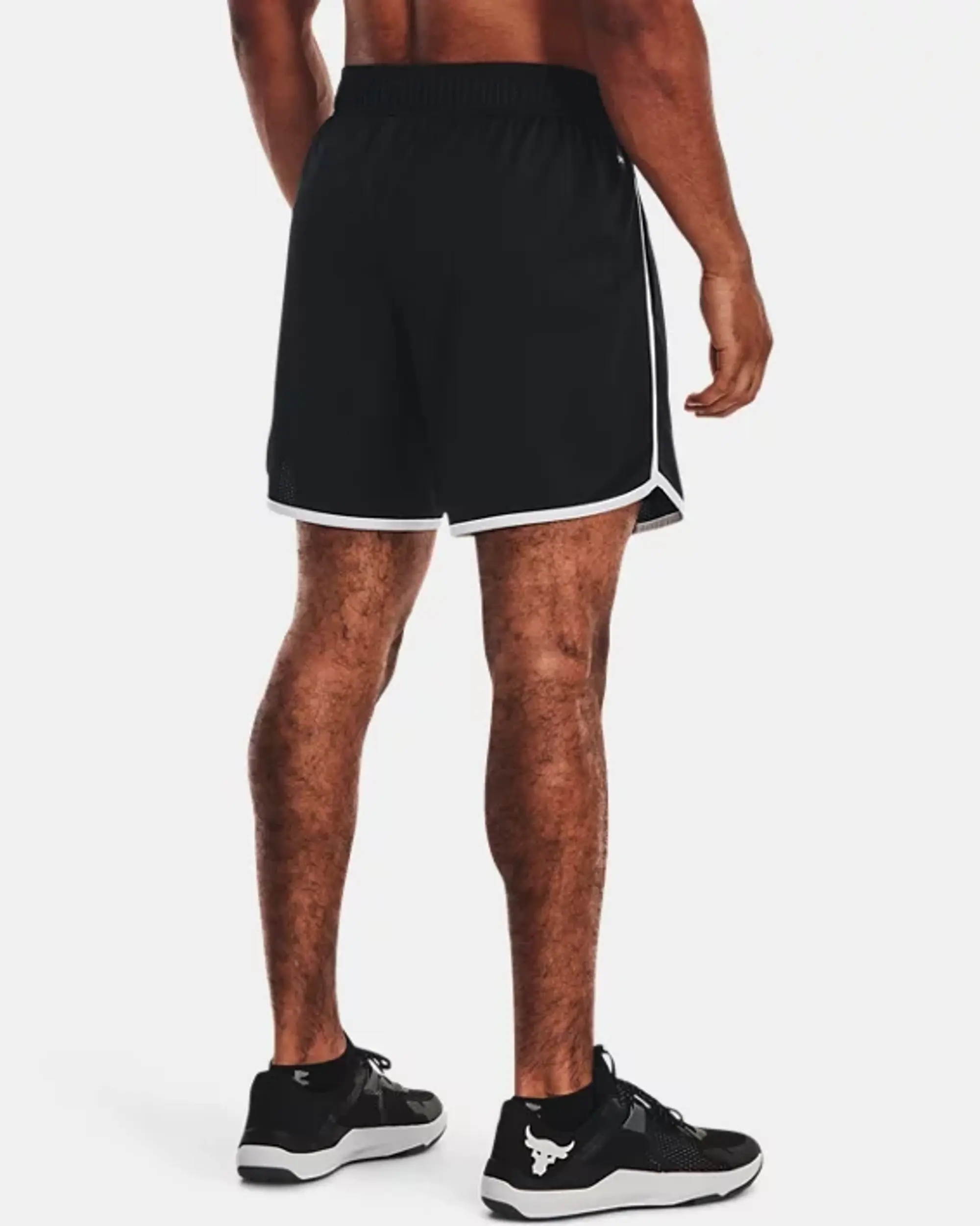 Under Armour Men's Project Rock Disrupt Mesh Shorts Black / White / Lunar Purple M