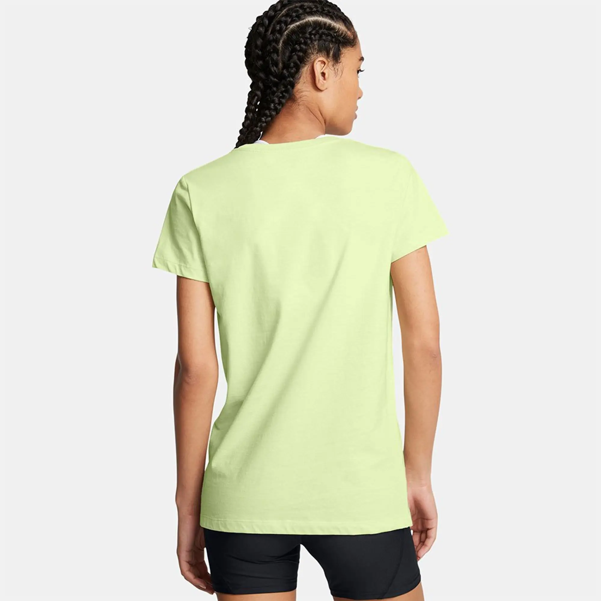 Women's  Under Armour  Rival Logo Short Sleeve Retro Green / White S