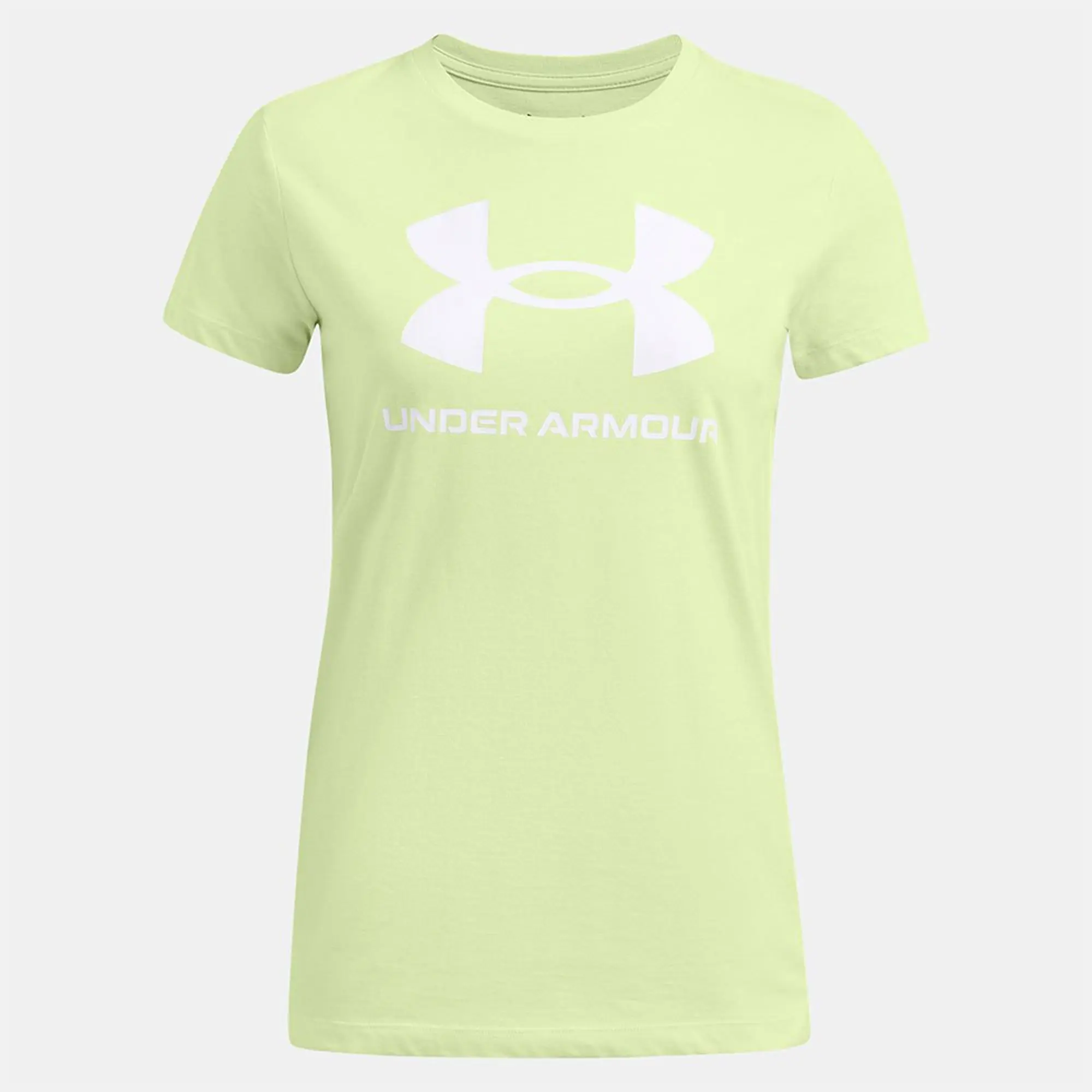 Women's  Under Armour  Rival Logo Short Sleeve Retro Green / White S