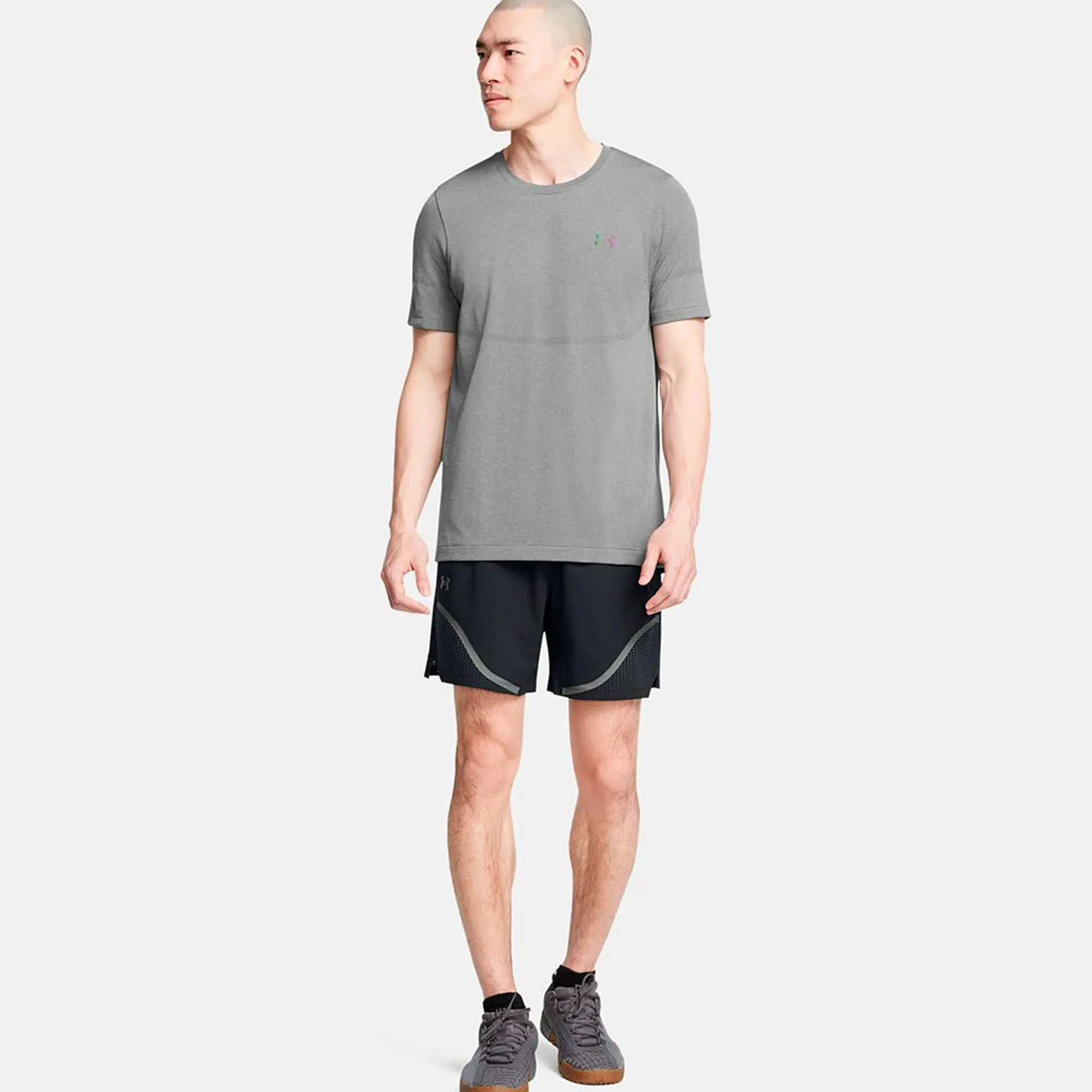Men's  Under Armour  Vanish Woven 6 Graphic Shorts Black / Castlerock / Castlerock M