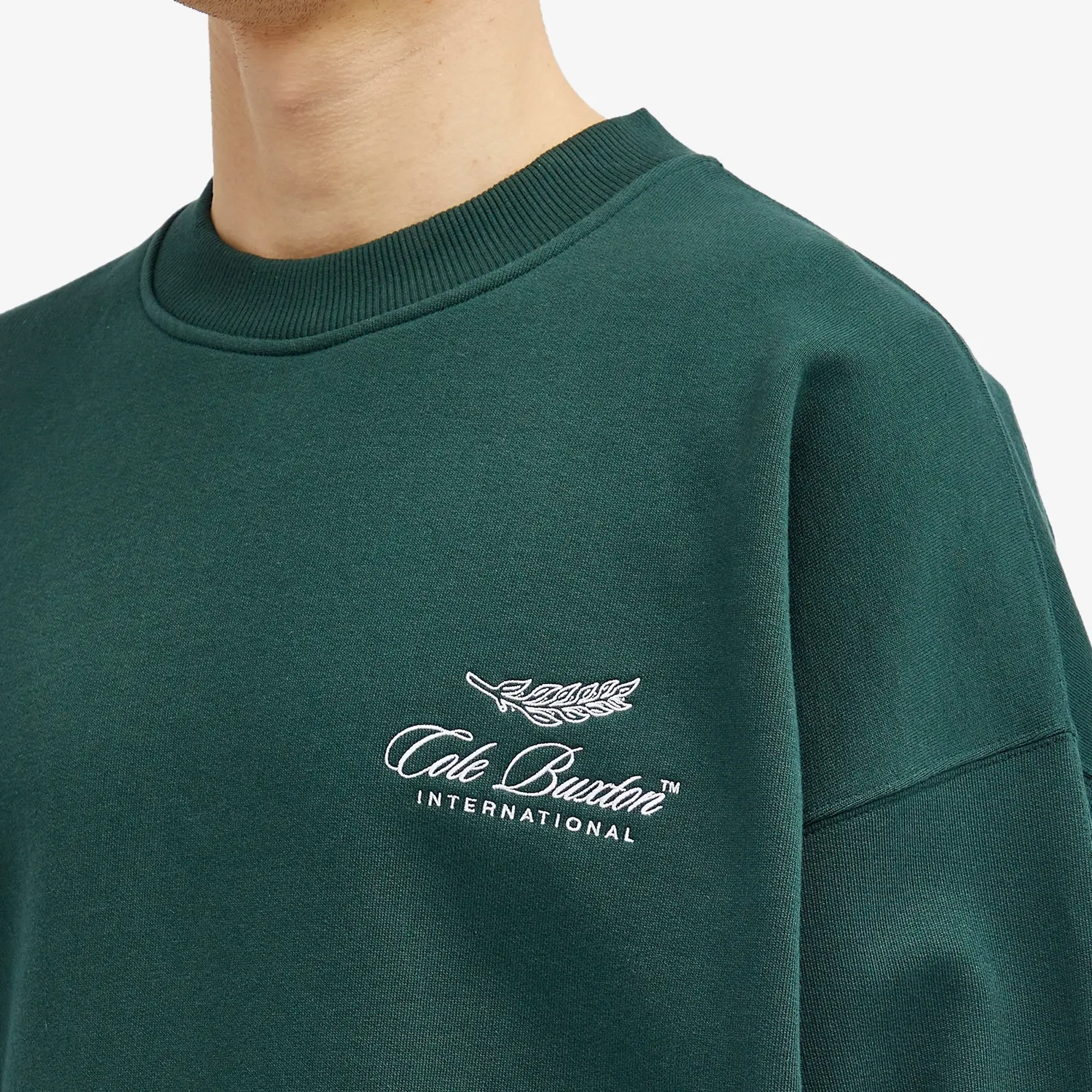 Cole Buxton Men's International Crew Sweat Forest Green
