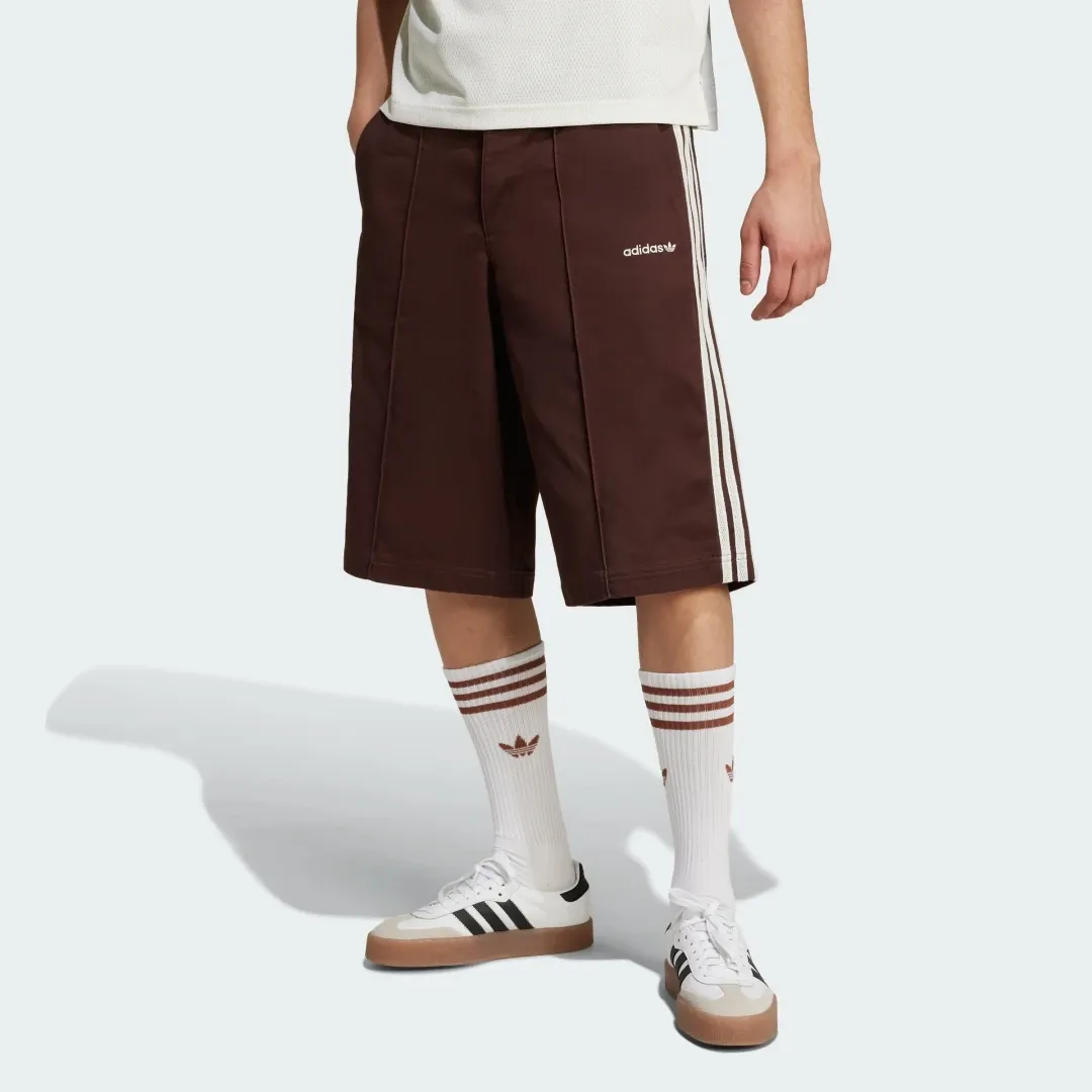 adidas '80s Loose Buttoned 3-Stripes 11-Inch Bermuda Shorts