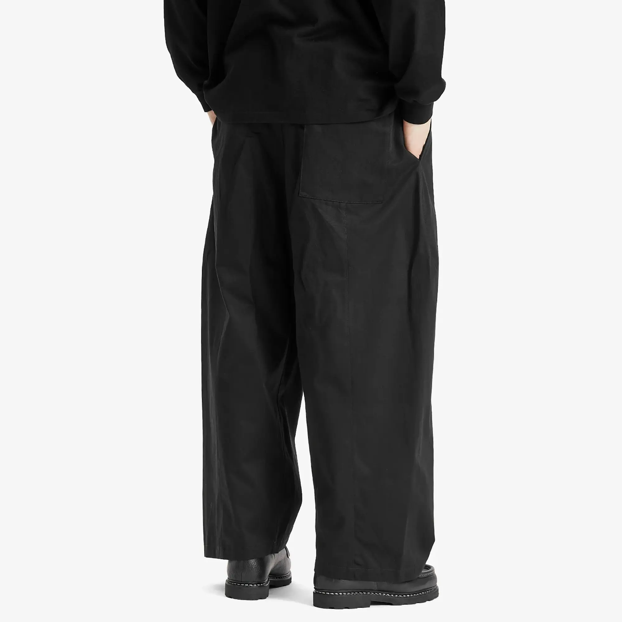 Sage Nation Men's Box Pleat Trouser Black