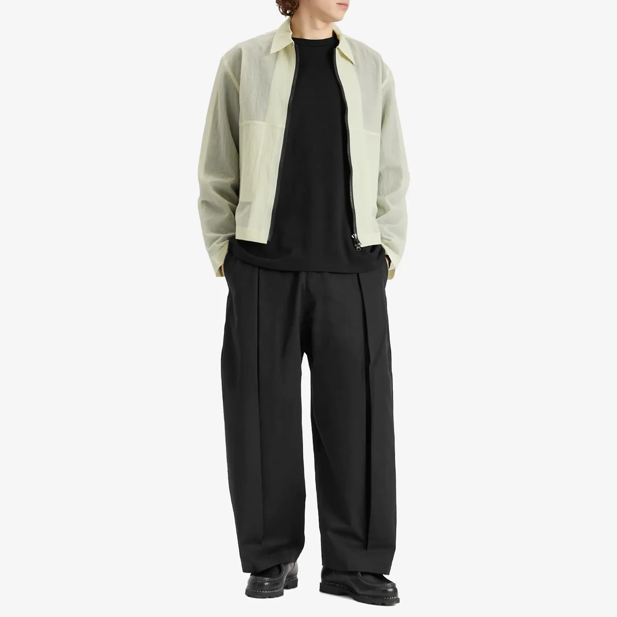 Sage Nation Men's Box Pleat Trouser Black