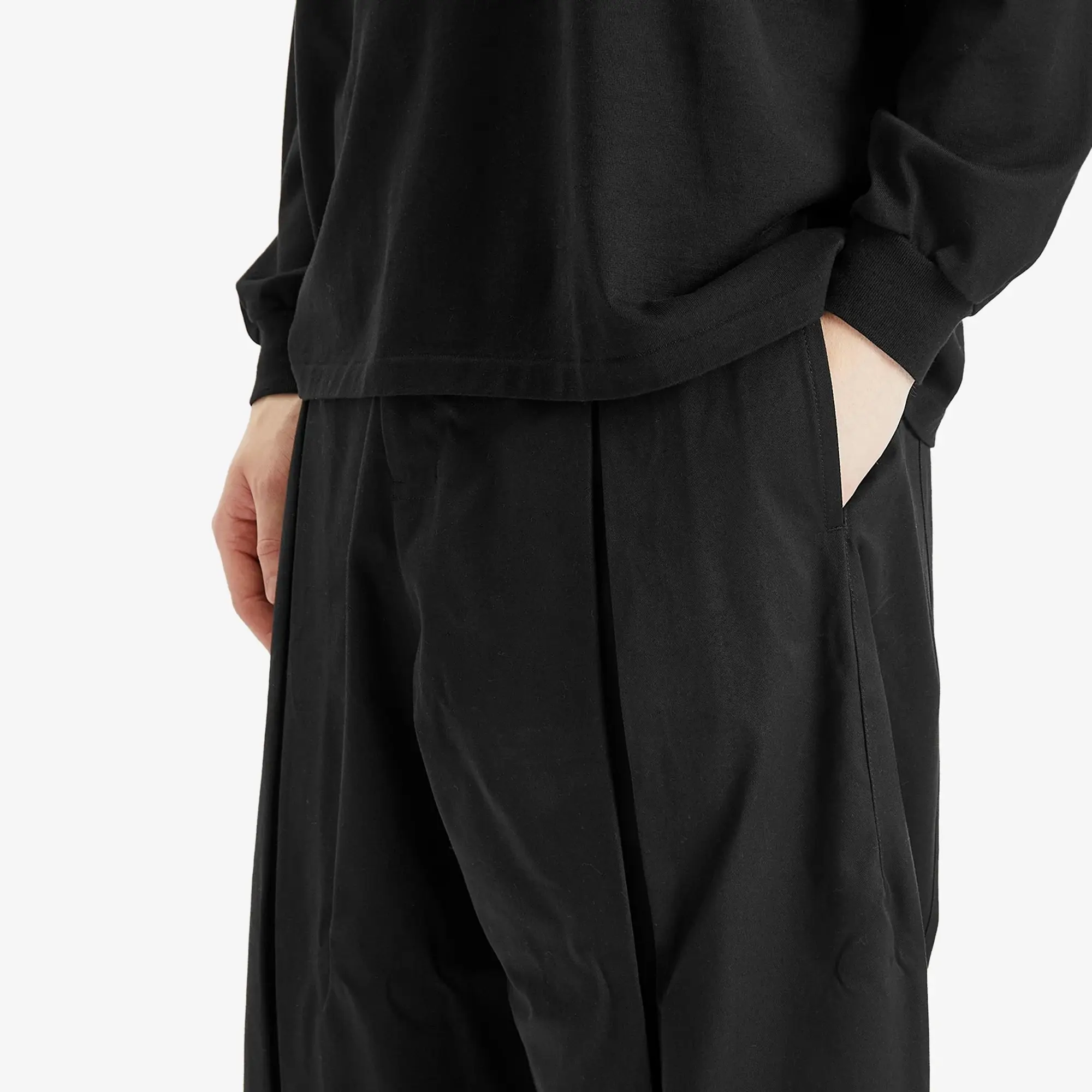 Sage Nation Men's Box Pleat Trouser Black