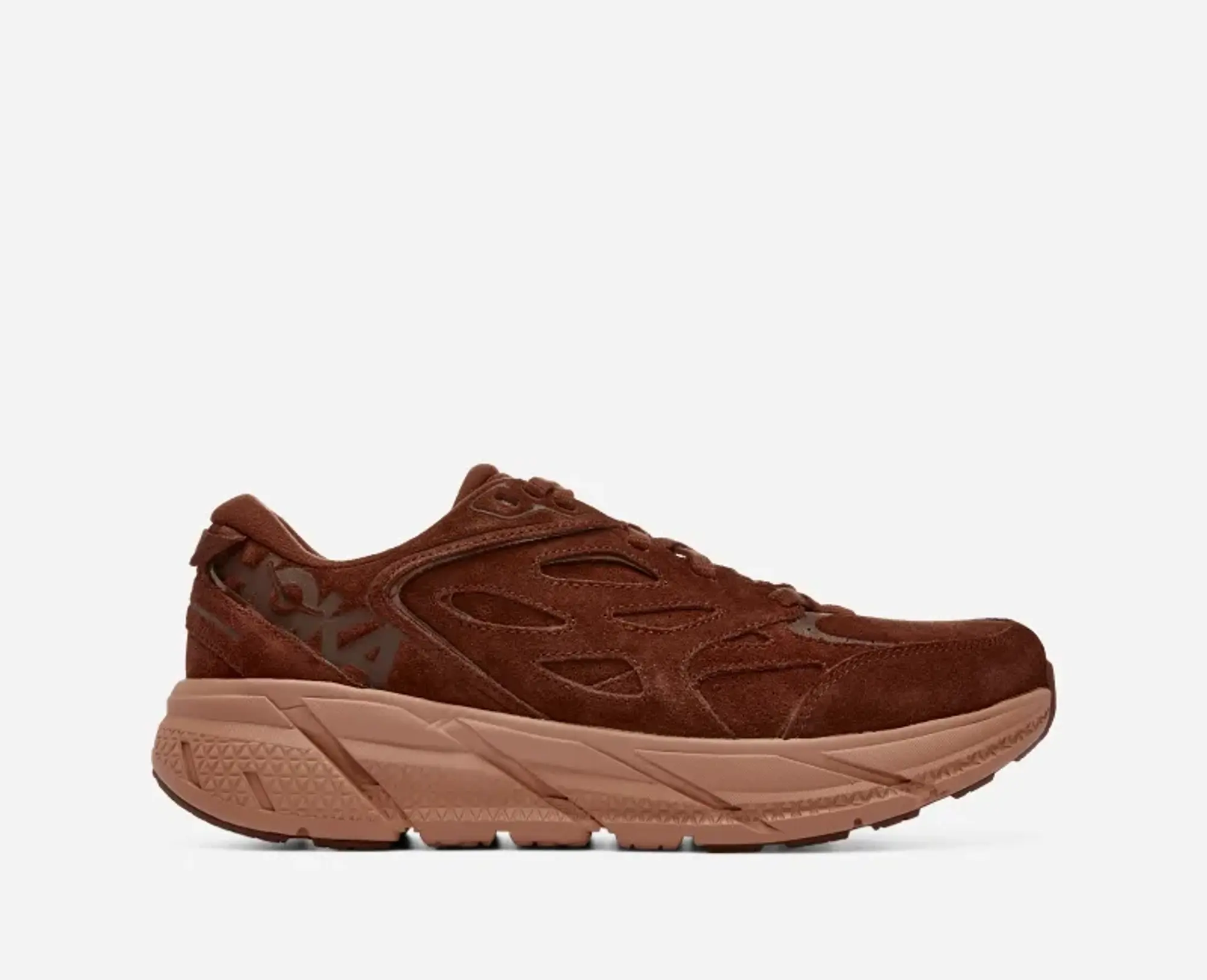 Hoka One One HOKA Clifton L Suede Walking Shoes in Cappuccino/Cork