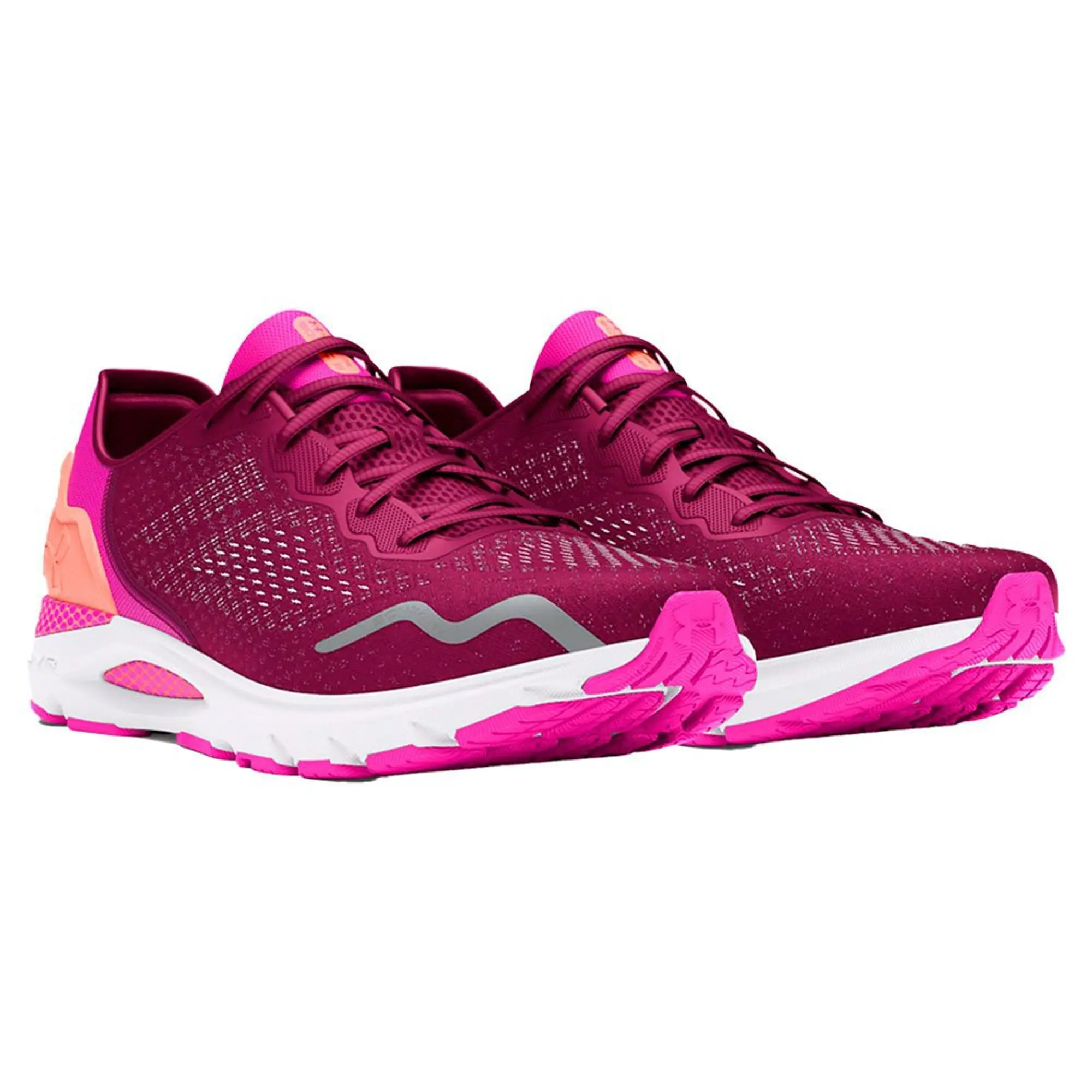 Women's  Under Armour  HOVR™ Sonic 6 Running Shoes Purple Gemini / Vivid Magenta / Flare Orange 7