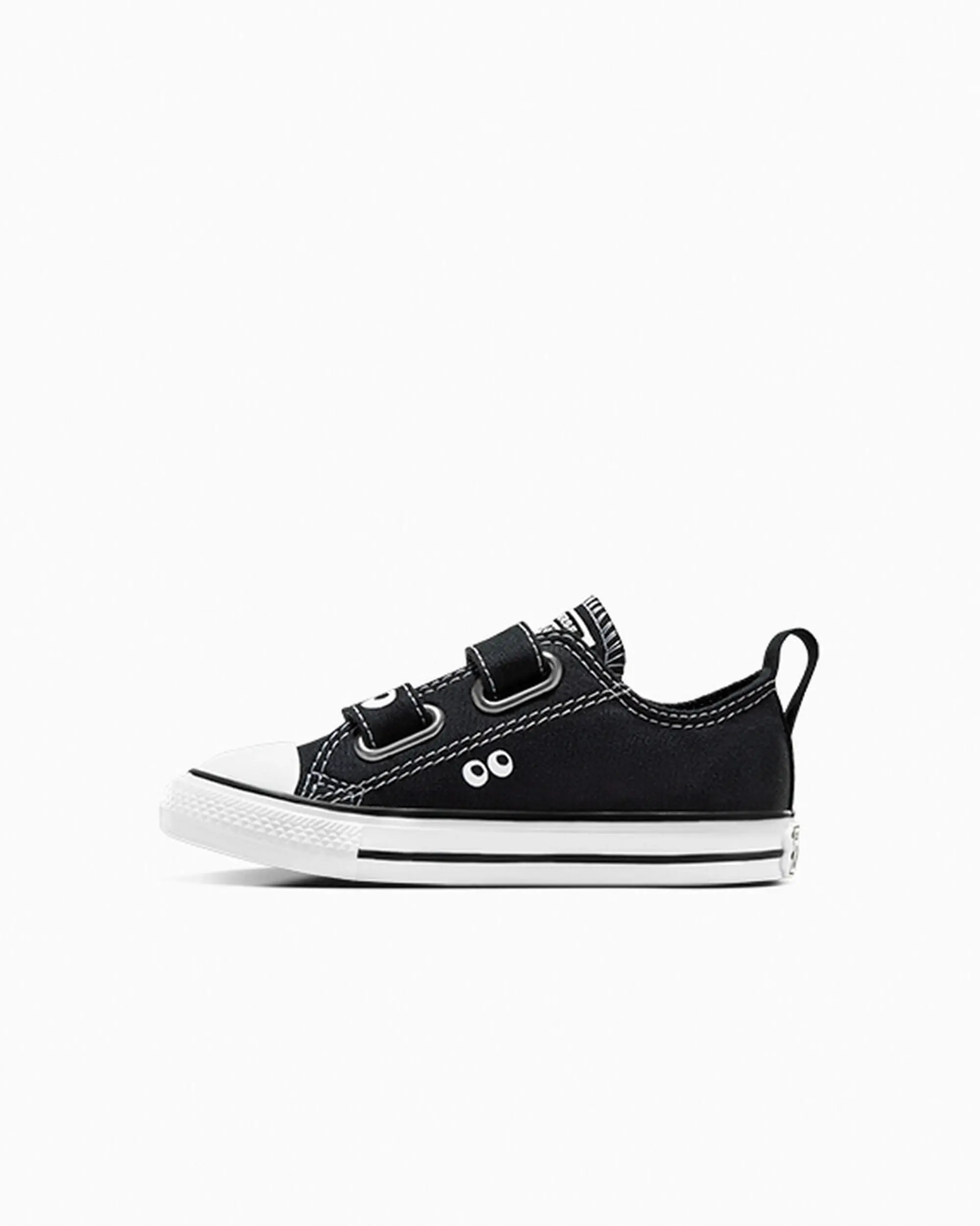 Converse black & white all star 2v lo eyes Toddler trainers