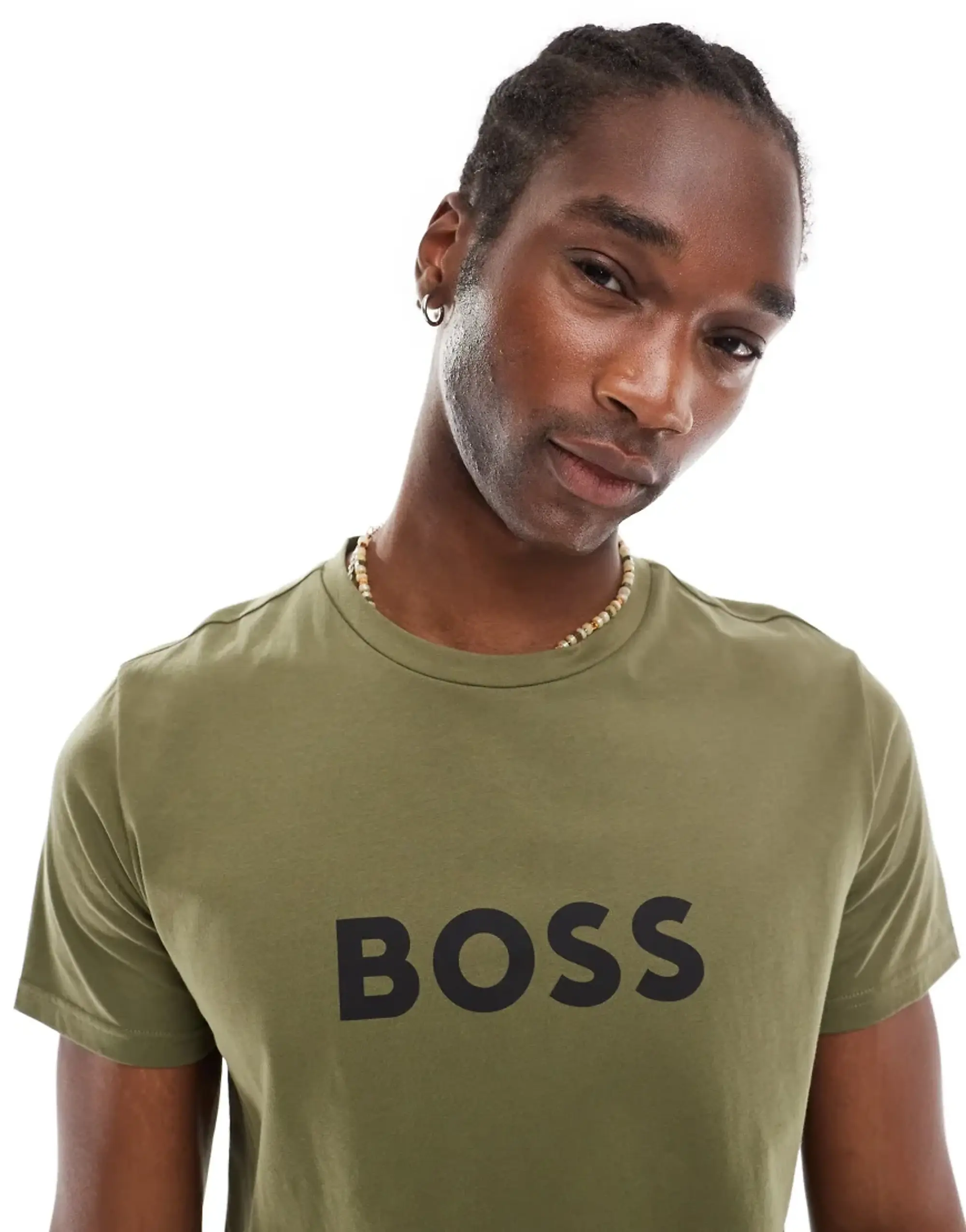 BOSS RN Logo T-Shirt - Green - Size M - Green