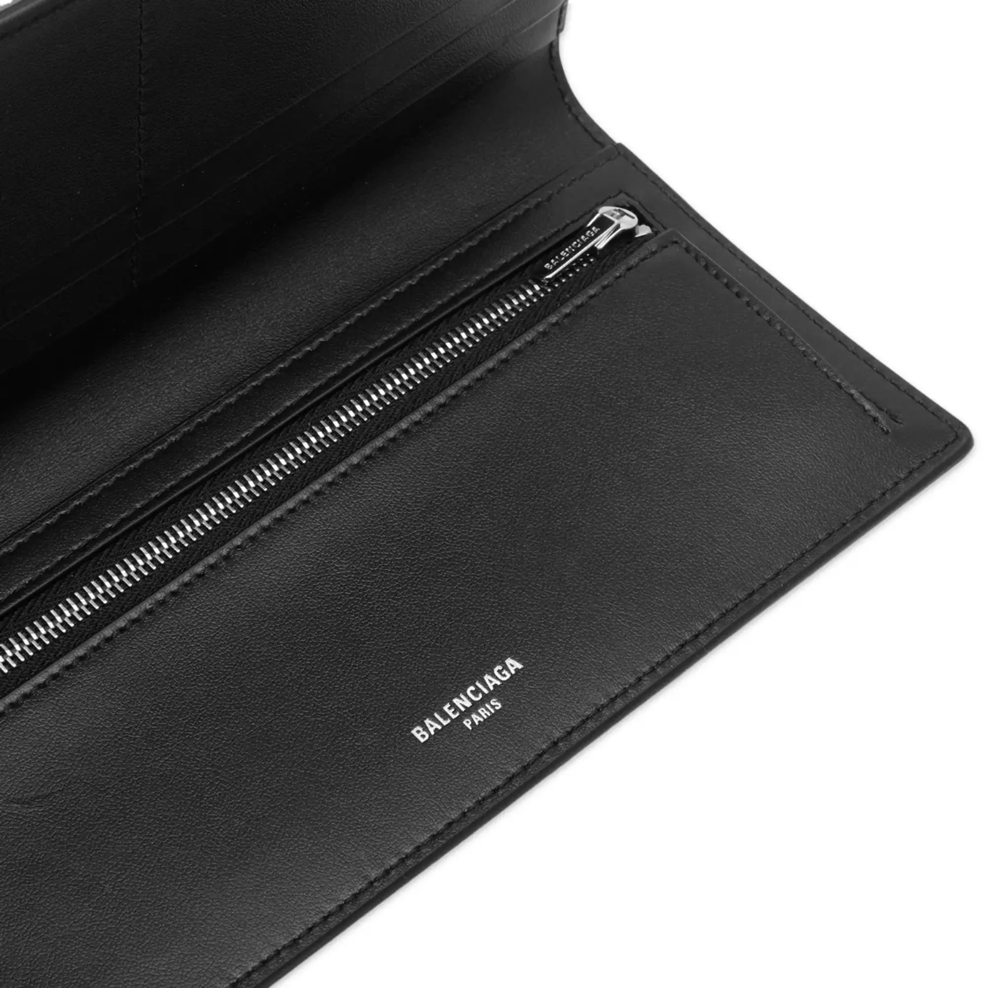 Balenciaga Men's Passport Zip Wallet Black