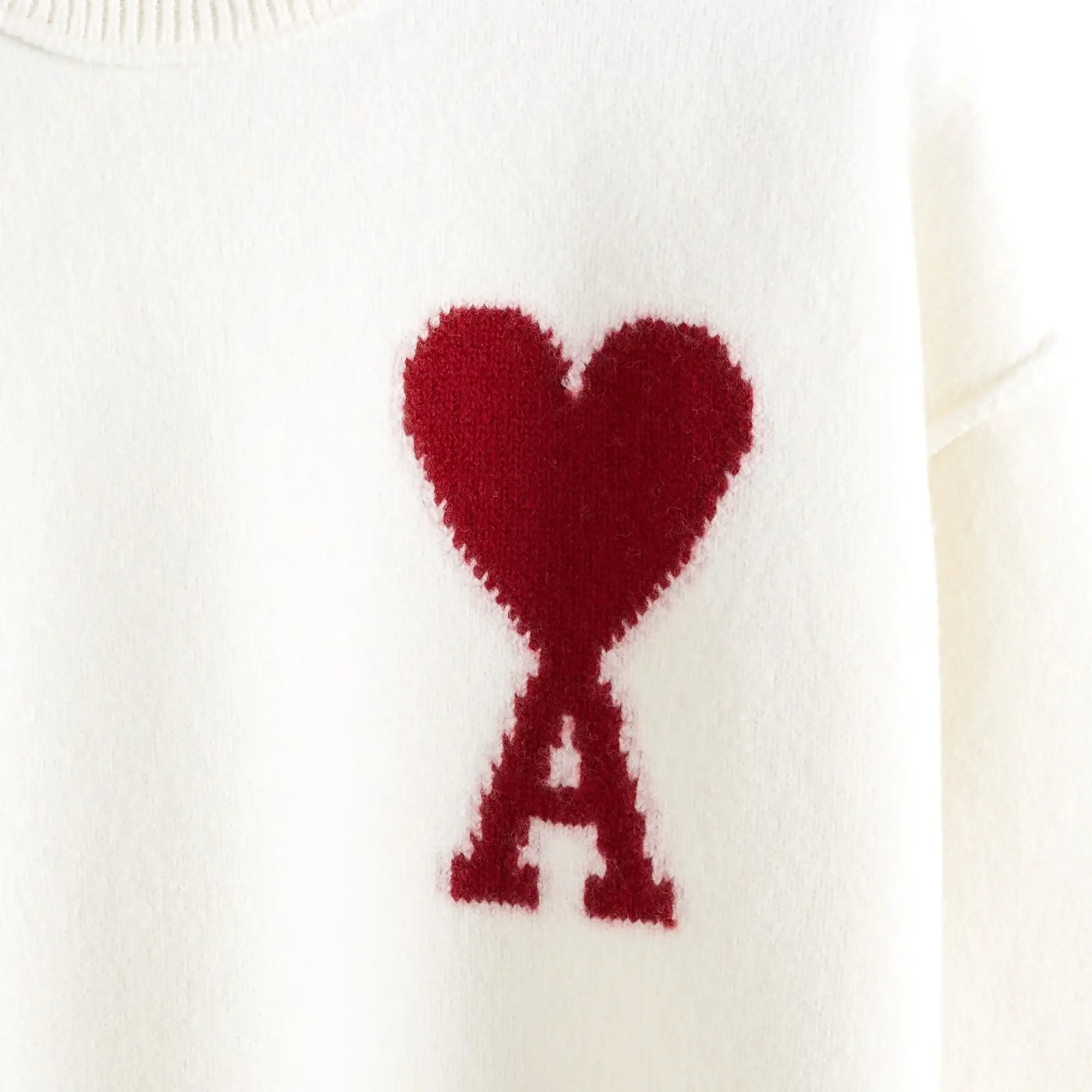 AMI Paris AMI ADC Large Crew Knit Sweater White