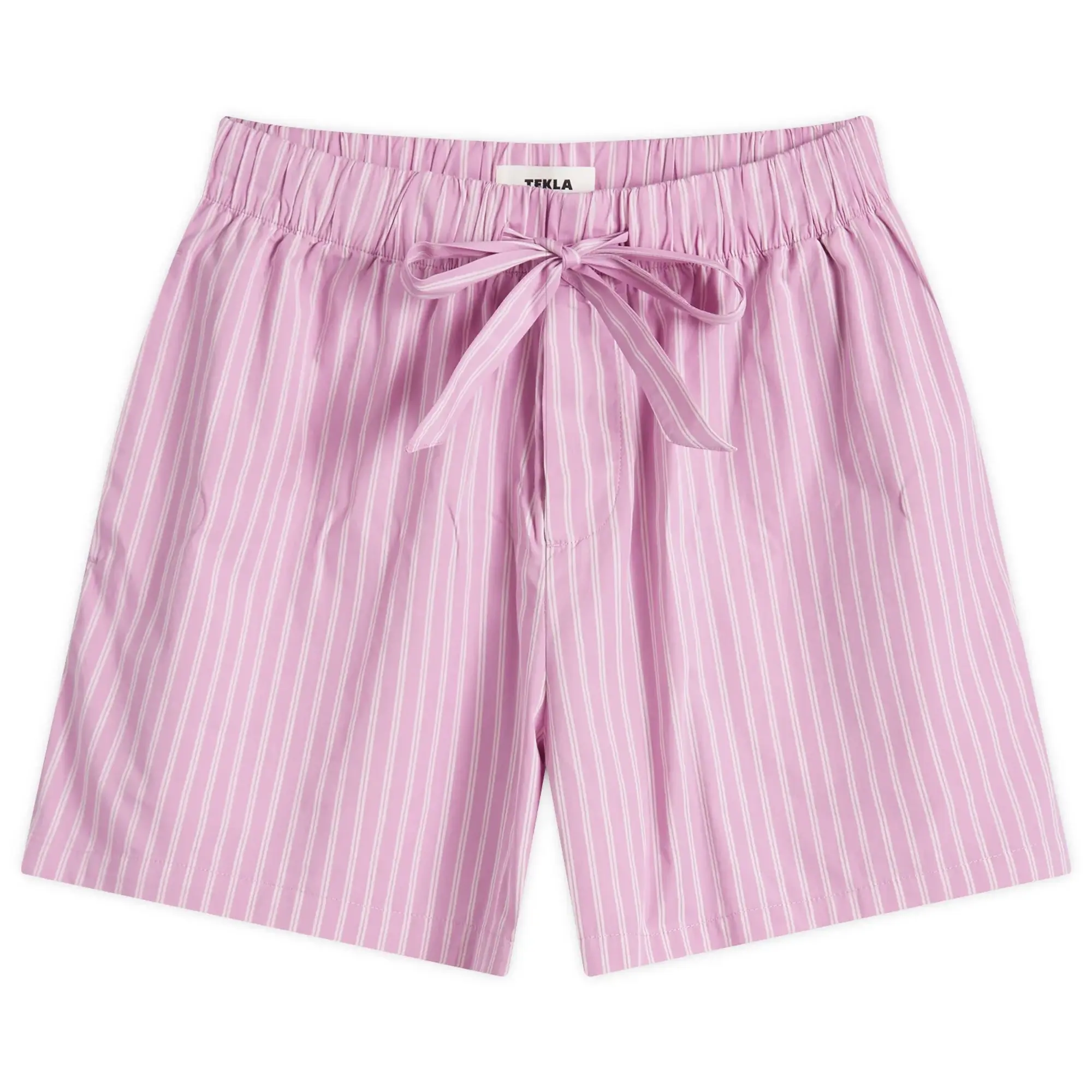 Tekla Fabrics Tekla Sleep Shorts Purple Pink Stripes