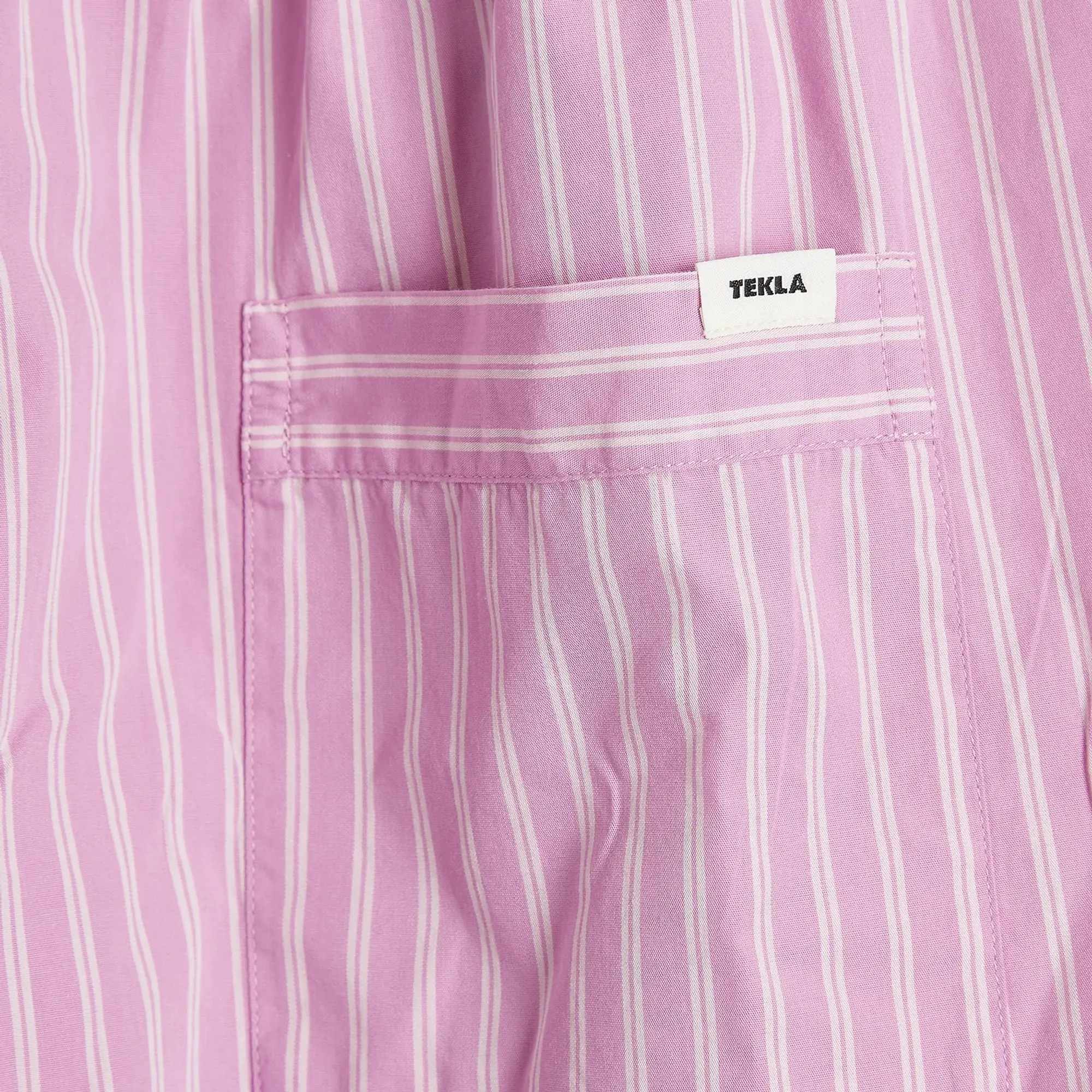 Tekla Fabrics Tekla Sleep Shorts Purple Pink Stripes