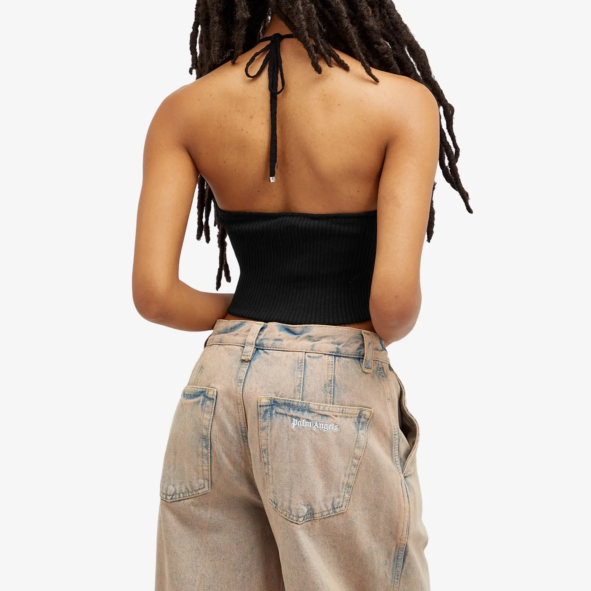 AMIRI Women's Stacked Halter Top Black