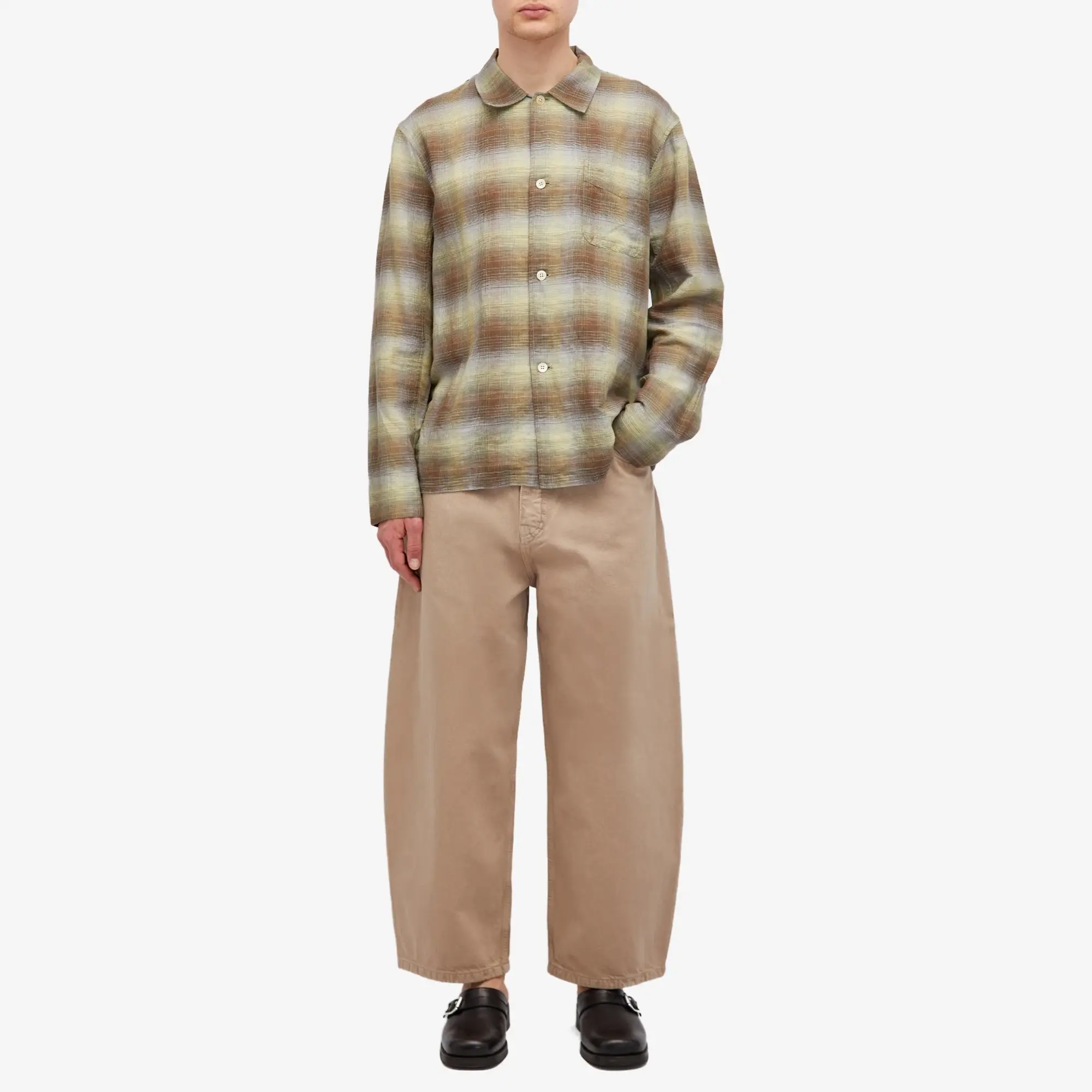 Studio Nicholson Men's Paolo Denim Volume Pants Fawn