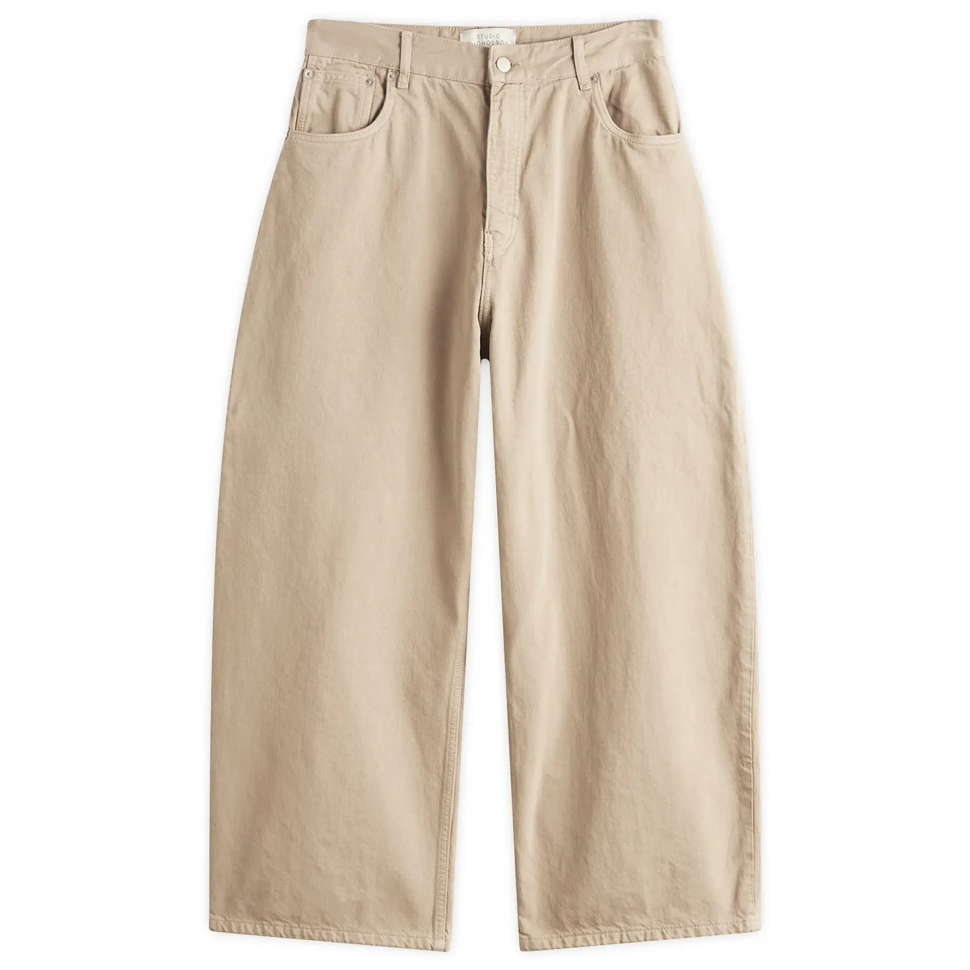 Studio Nicholson Men's Paolo Denim Volume Pants Fawn