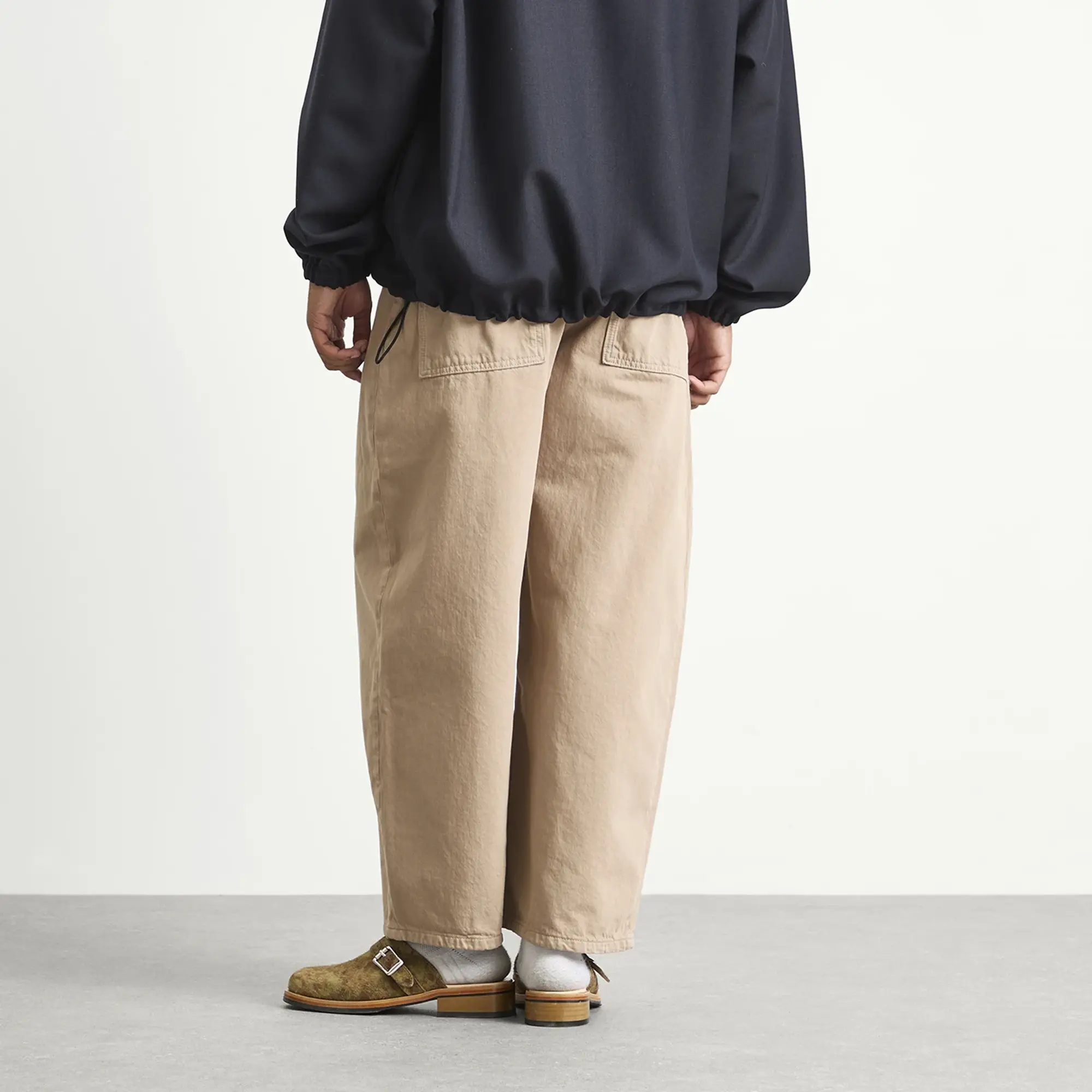 Studio Nicholson Men's Paolo Denim Volume Pants Fawn