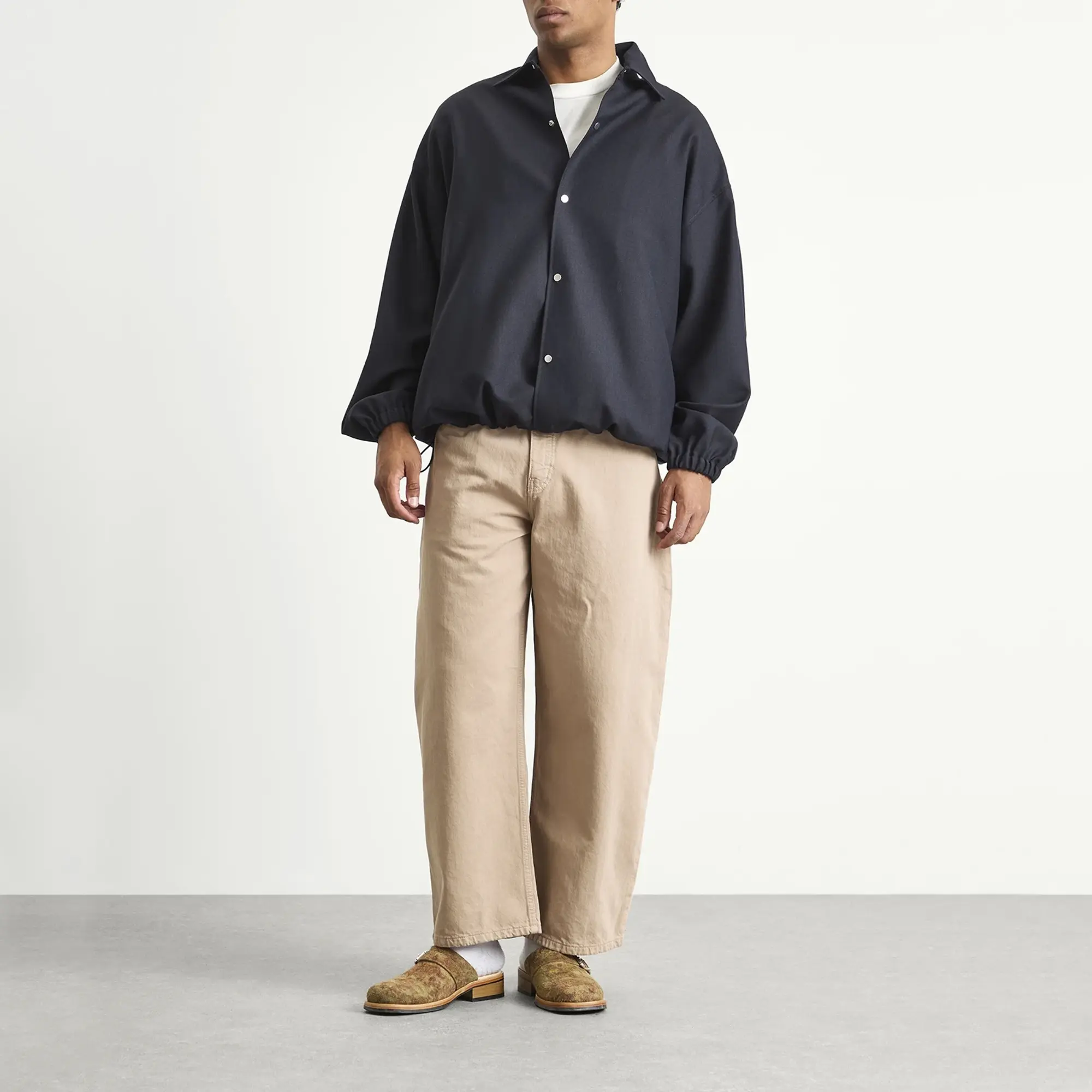 Studio Nicholson Men's Paolo Denim Volume Pants Fawn