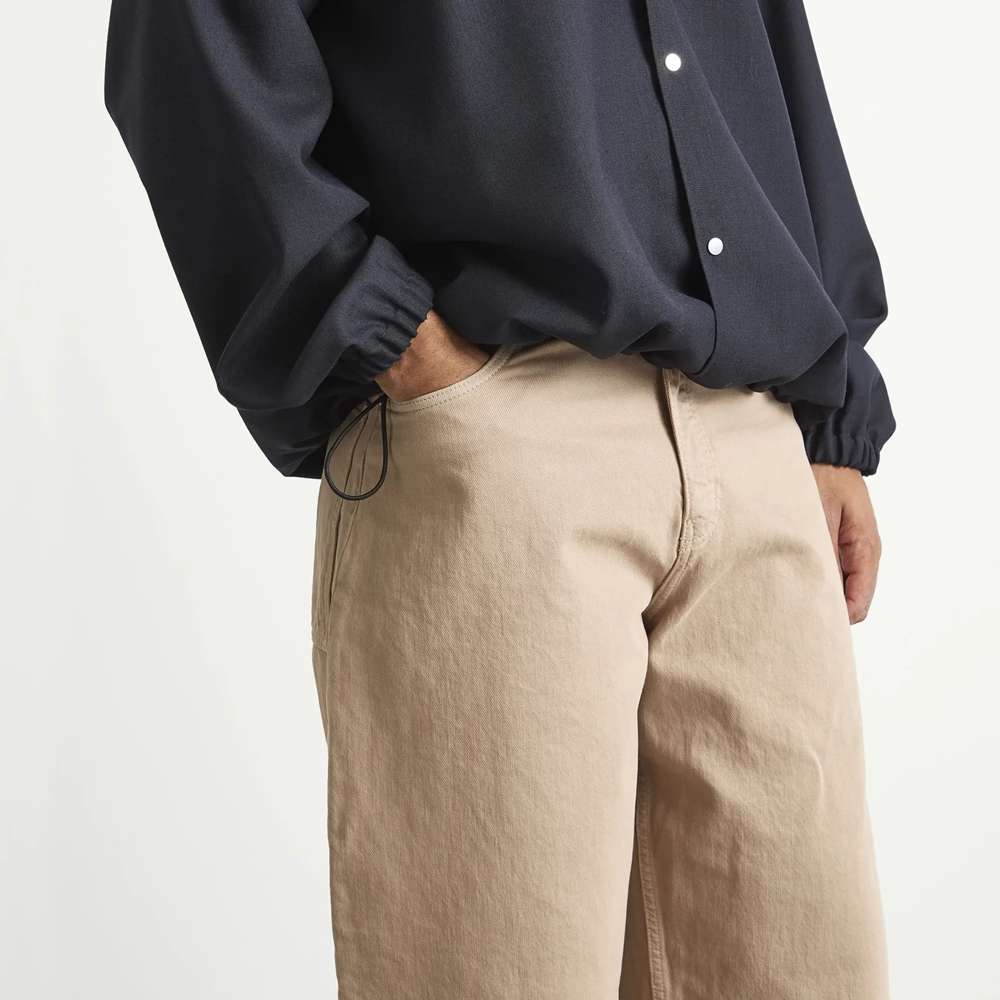 Studio Nicholson Men's Paolo Denim Volume Pants Fawn