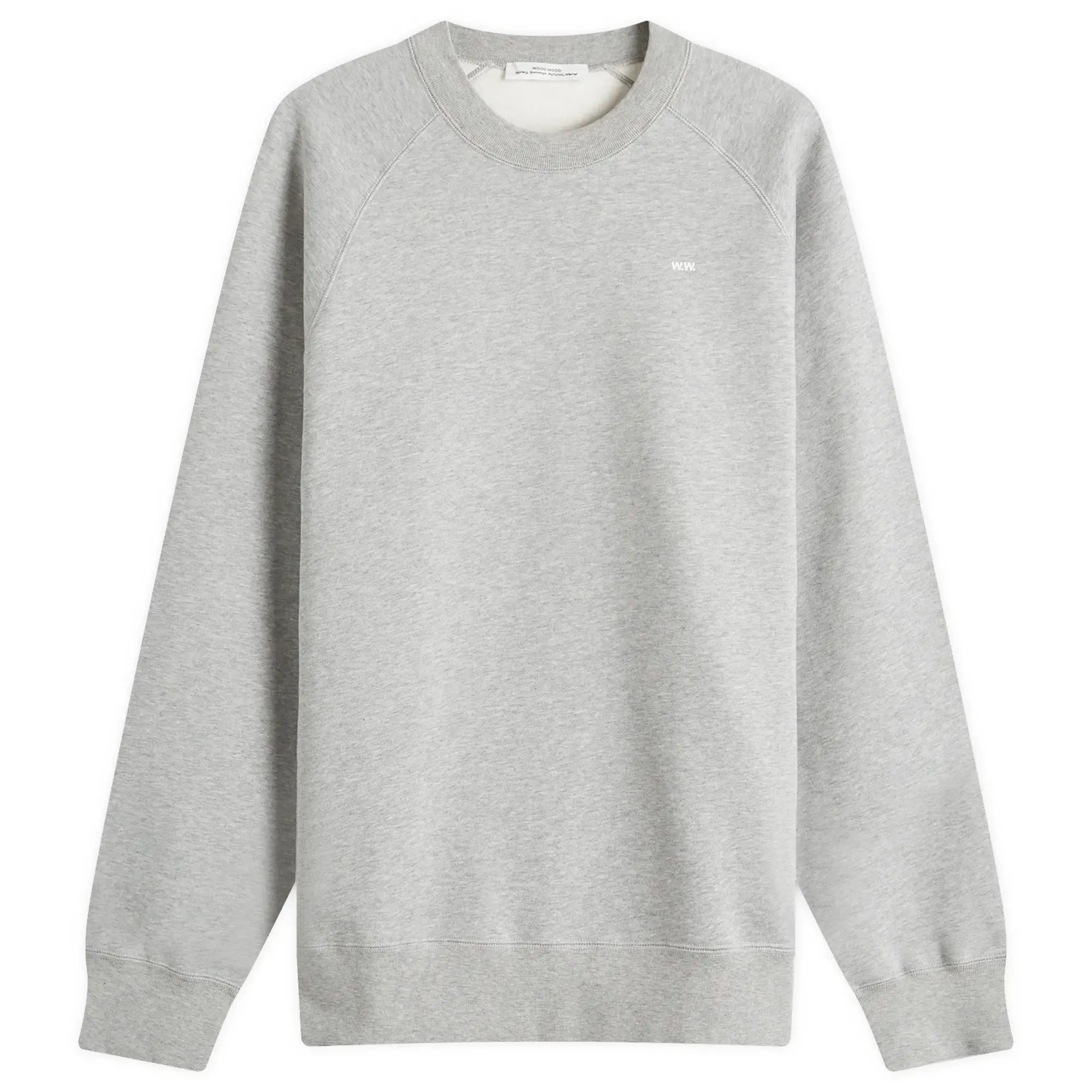 Wood Wood Men's Hester Classic Crew Sweatshirt Grey Melange