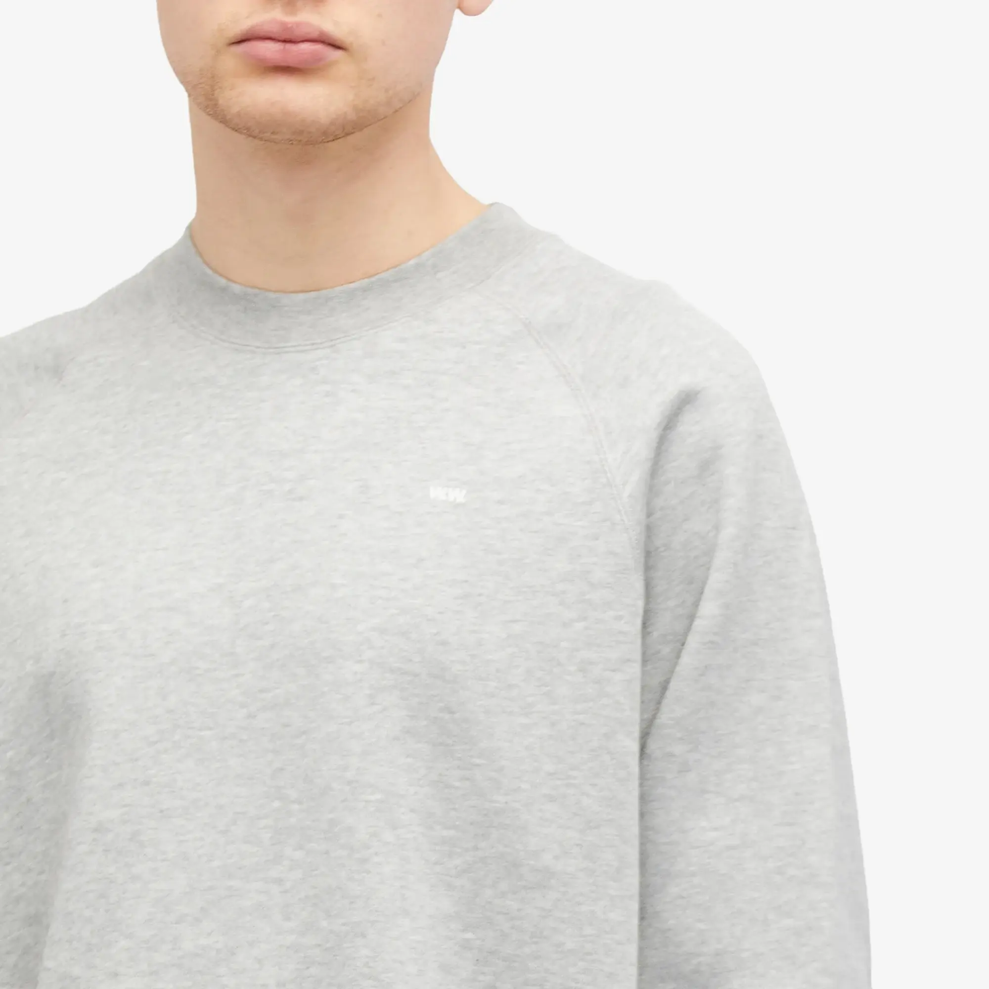 Wood Wood Men's Hester Classic Crew Sweatshirt Grey Melange