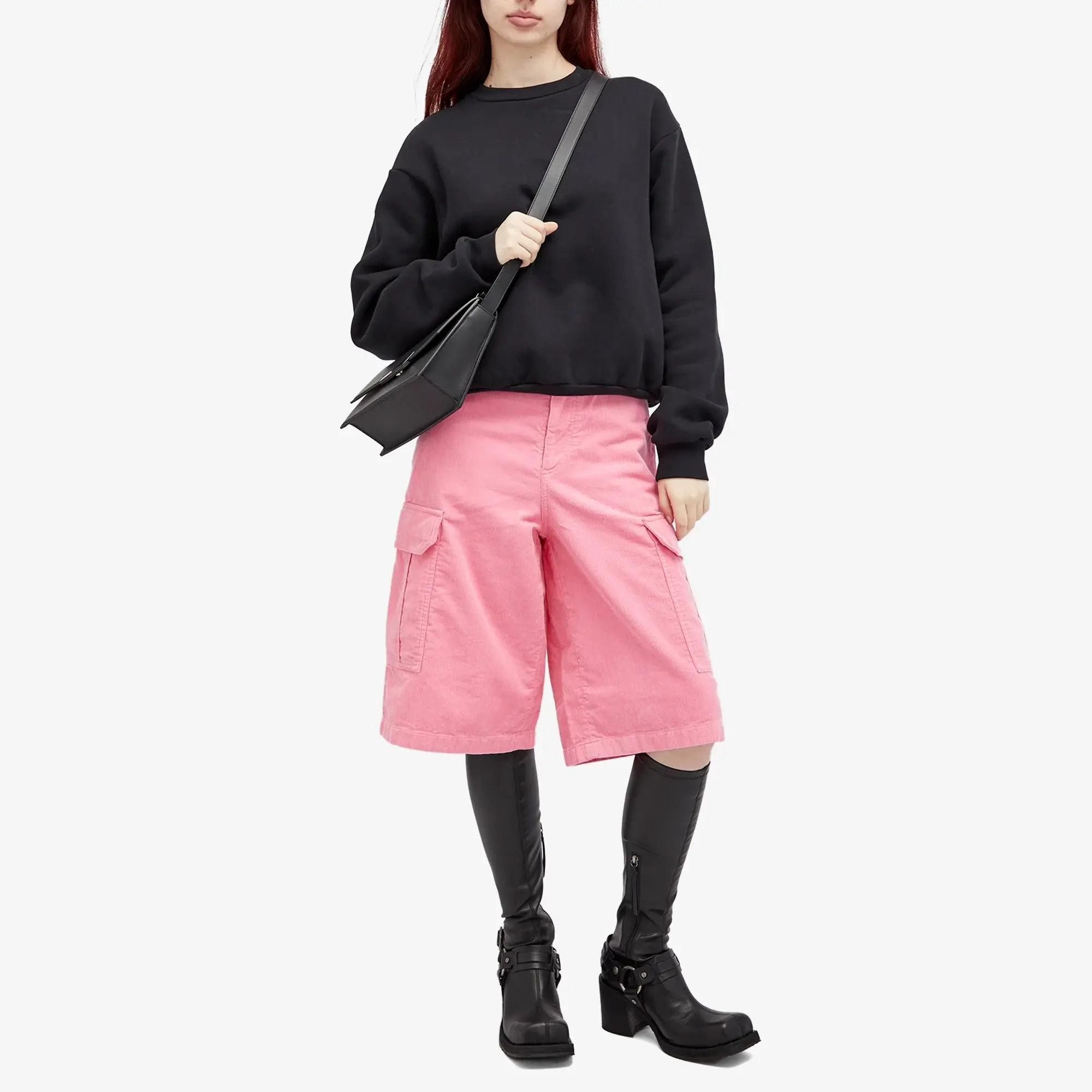 Acne Studios Women's Face Shorts Tango Pink