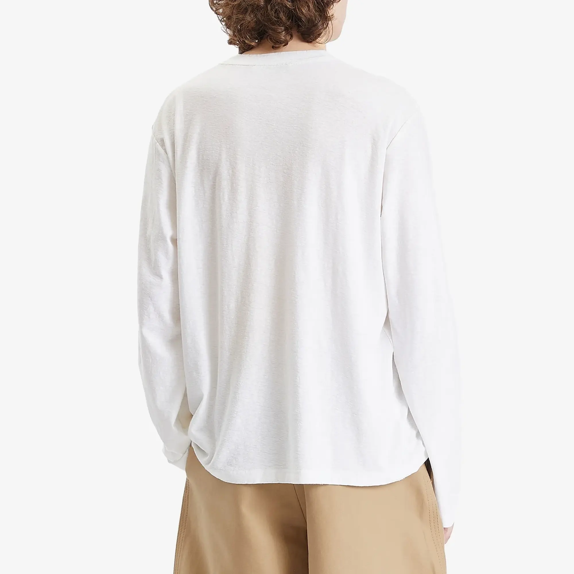 Acne Studios Men's Edden 1996 Logo Long Sleeve T-Shirt Dusty White