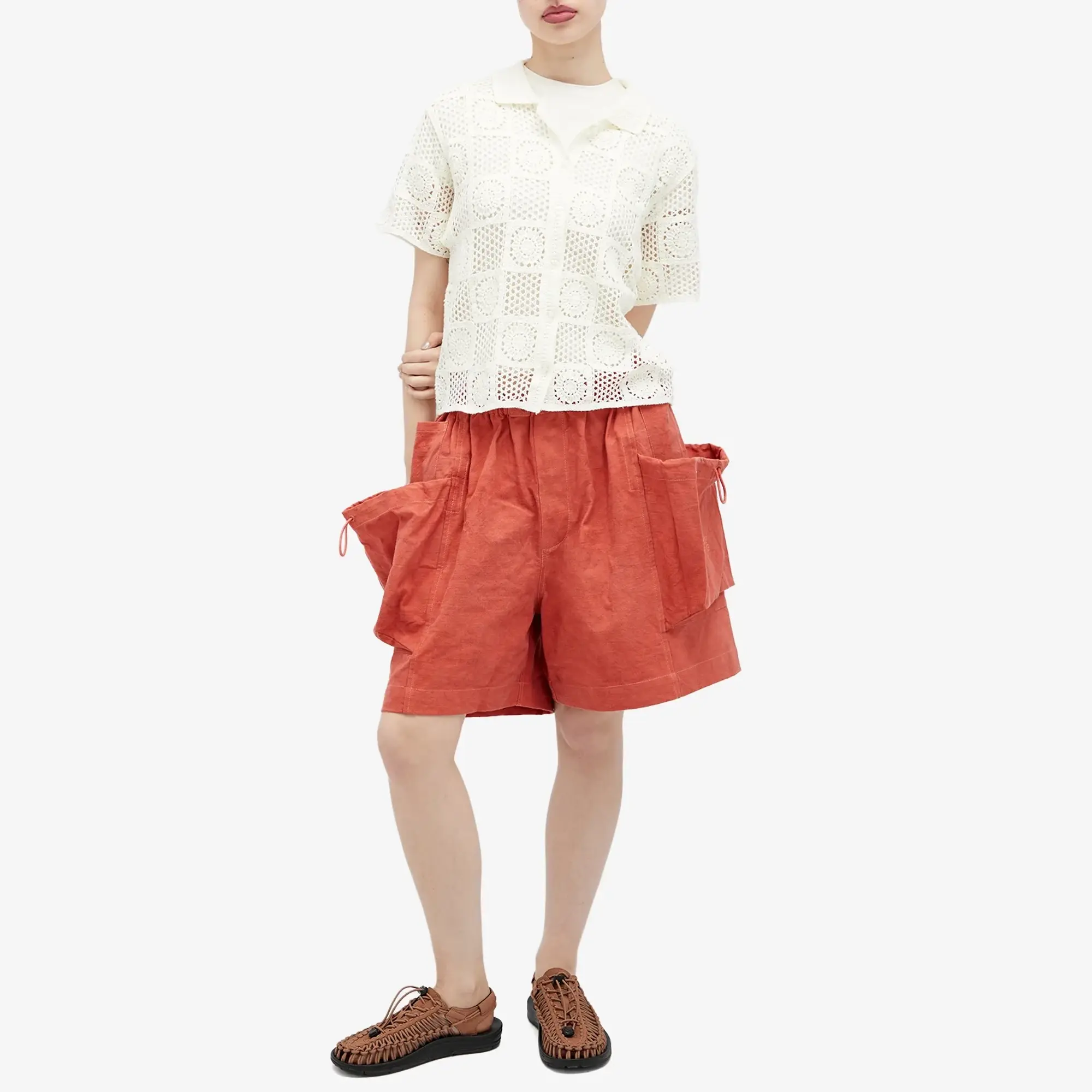 Story mfg. Women's Salt Shorts Ancient Pink Slub