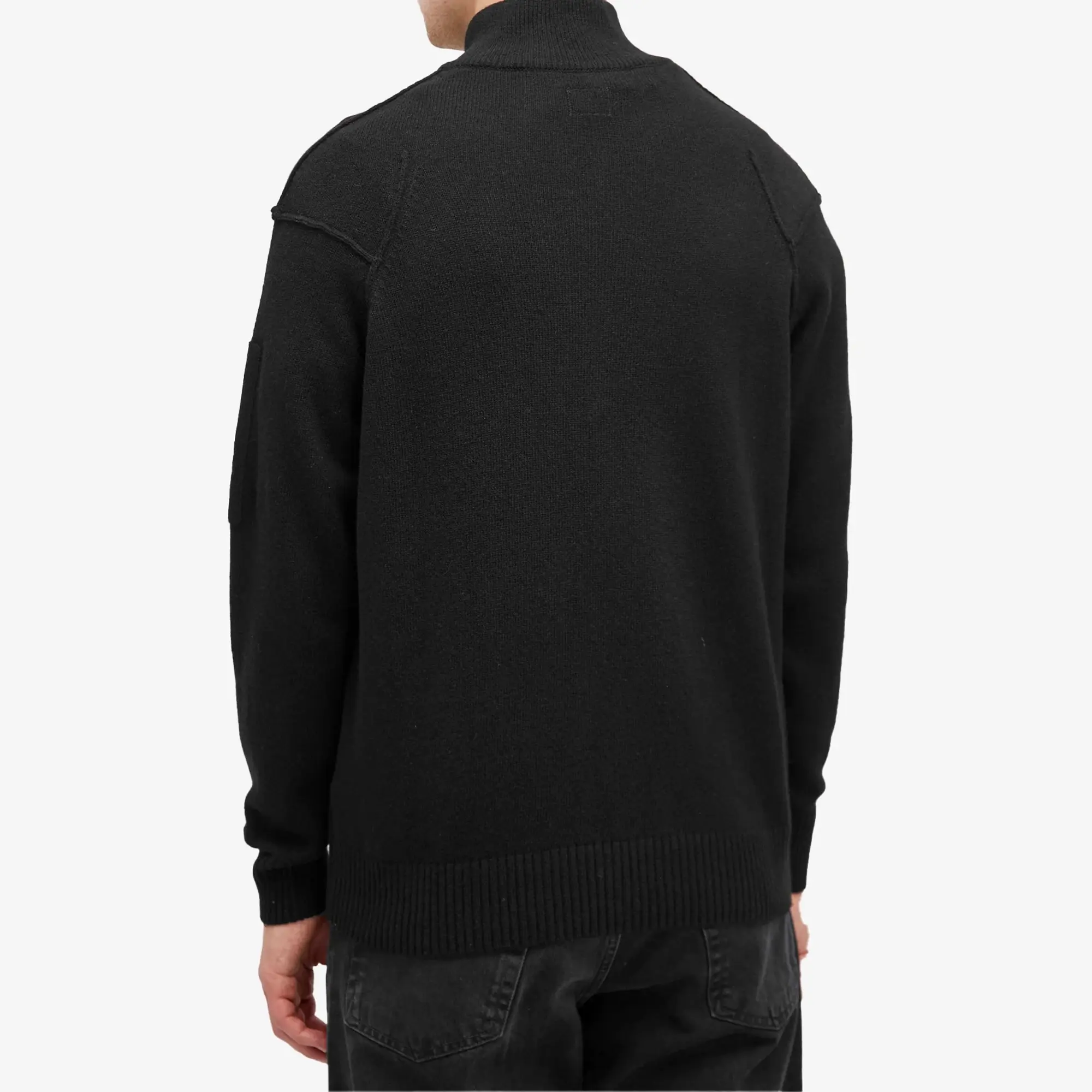 C.P. Company Lambswool Grs Half Zipped Knit Men Pullovers Black