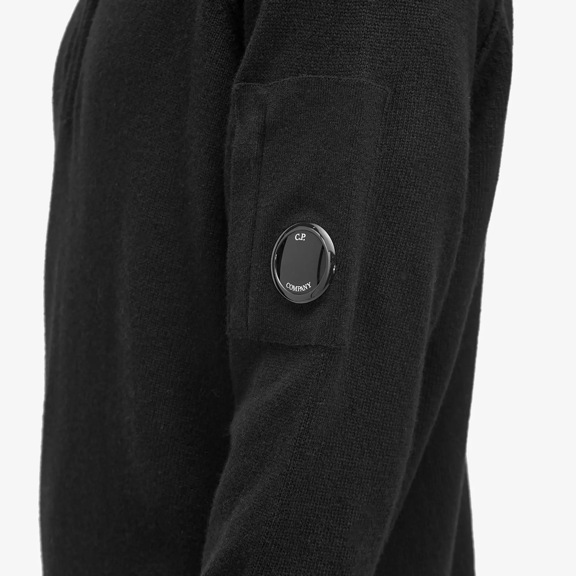 C.P. Company Lambswool Grs Half Zipped Knit Men Pullovers Black