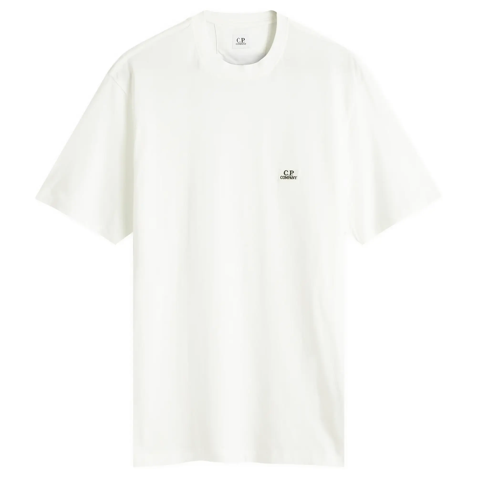 C.P. Company 30/1 Jersey Logo Patch T-Shirt - Gauze White