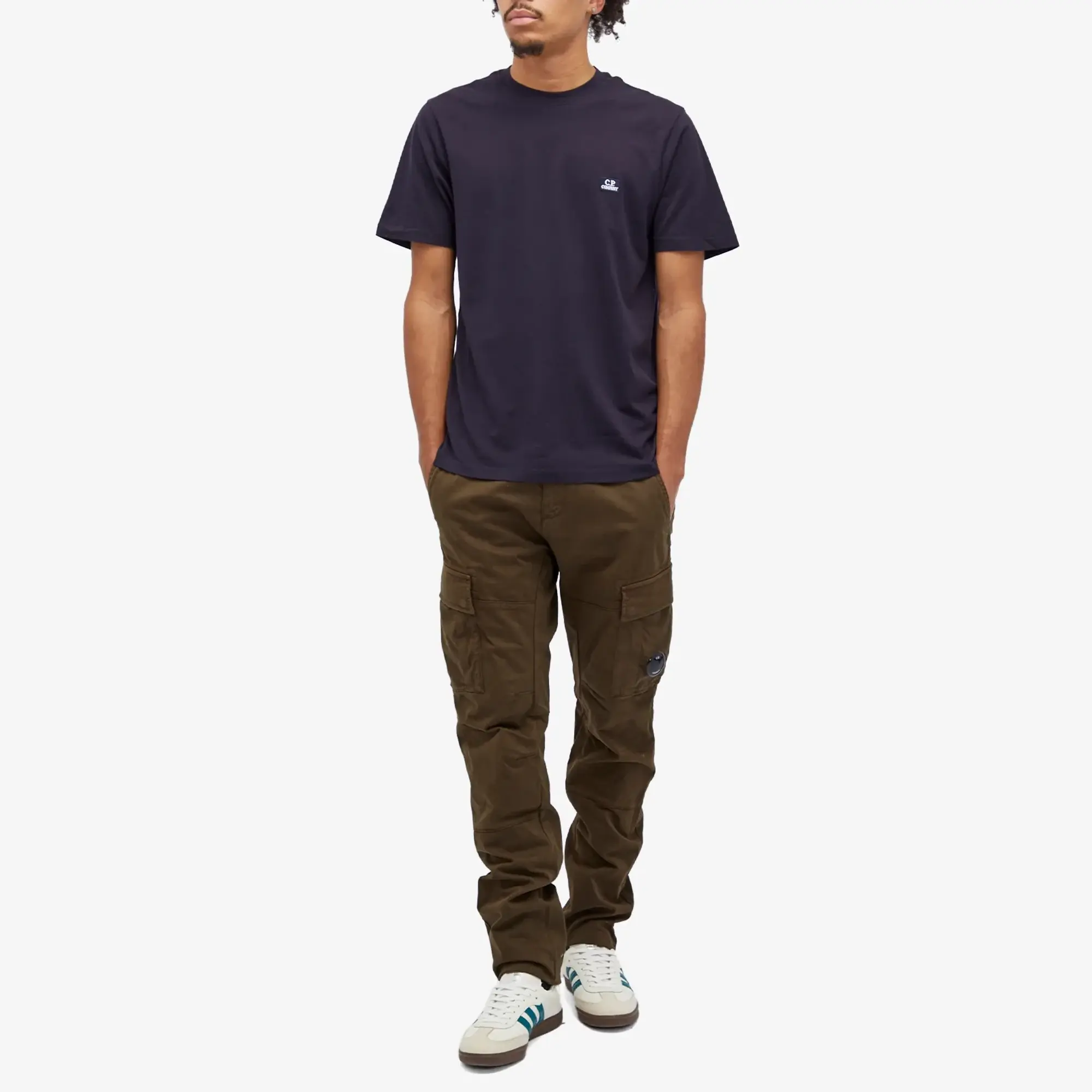 C.P. Company Men's Logo Patch T-Shirt Total Eclipse