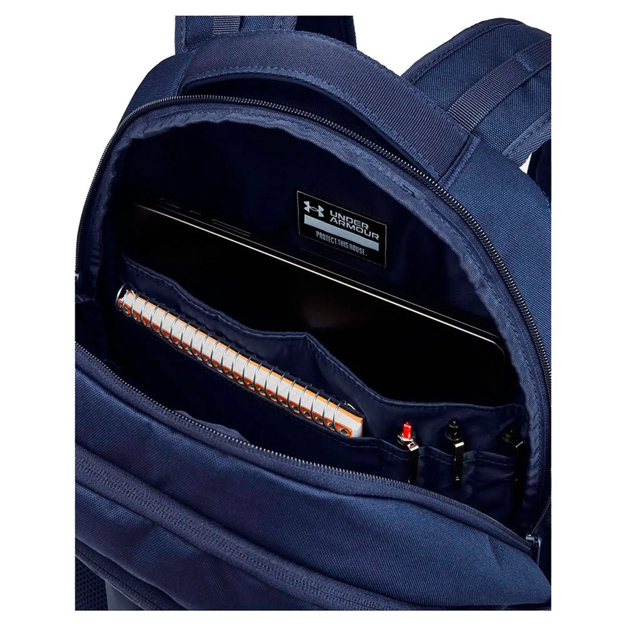 Under Armour  Hustle 6.0 Backpack Midnight Navy / Midnight Navy / Metallic Silver OSFM