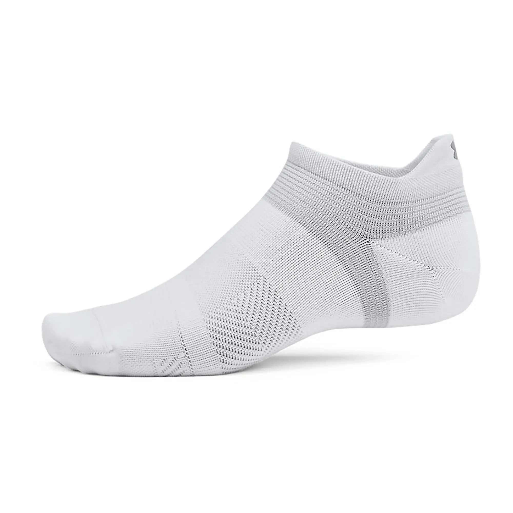 Unisex  Under Armour  ArmourDry® Run Lite 3-Pack No Show Tab Socks White / White / Reflective S