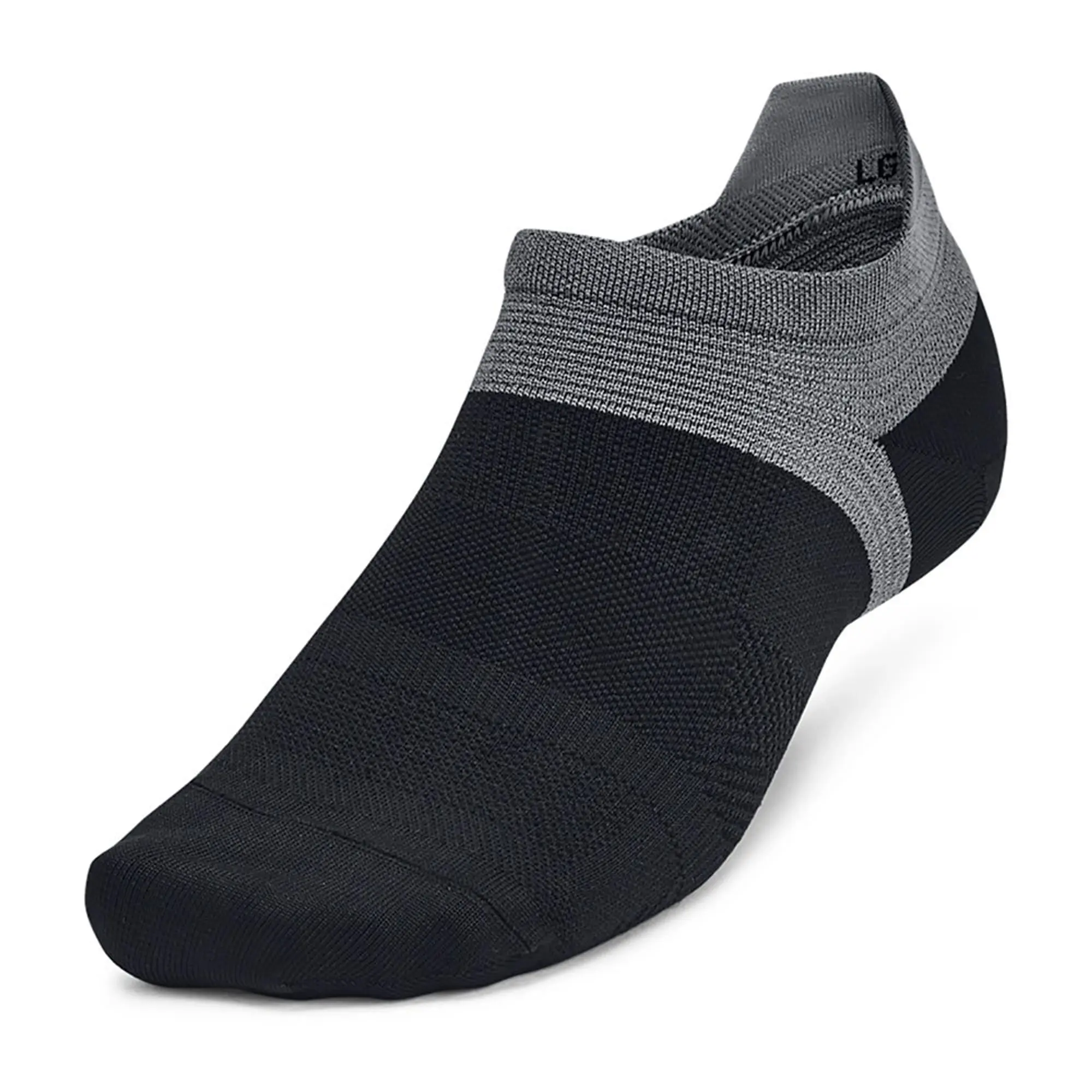 Unisex  Under Armour  ArmourDry® Run Lite 3-Pack No Show Tab Socks Black / Black / Reflective S