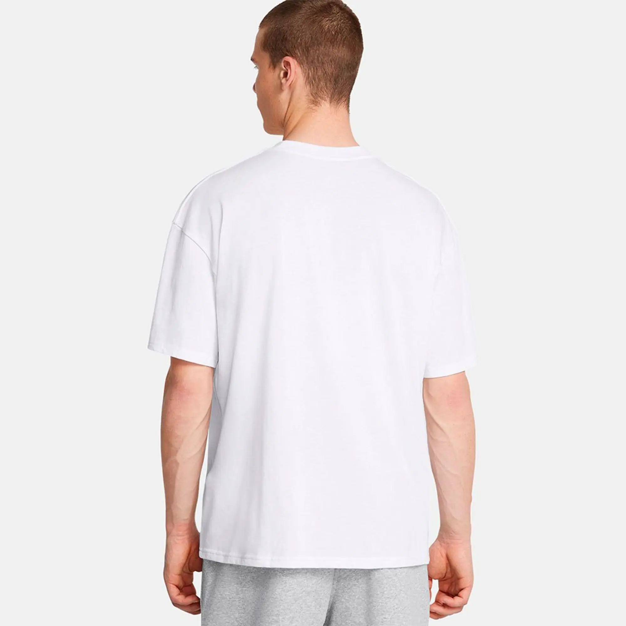 Men's  Under Armour  Heavyweight Oversized SM Box Short Sleeve White / Tetra Gray XXL
