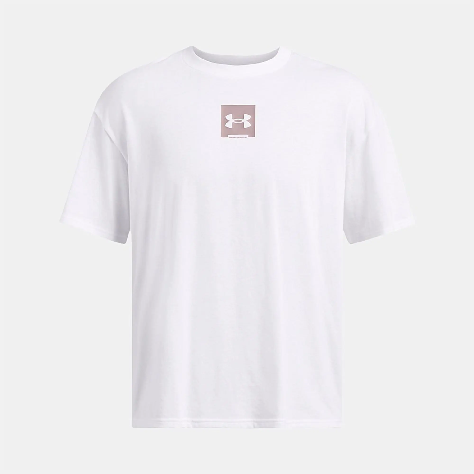 Men's  Under Armour  Heavyweight Oversized SM Box Short Sleeve White / Tetra Gray XXL