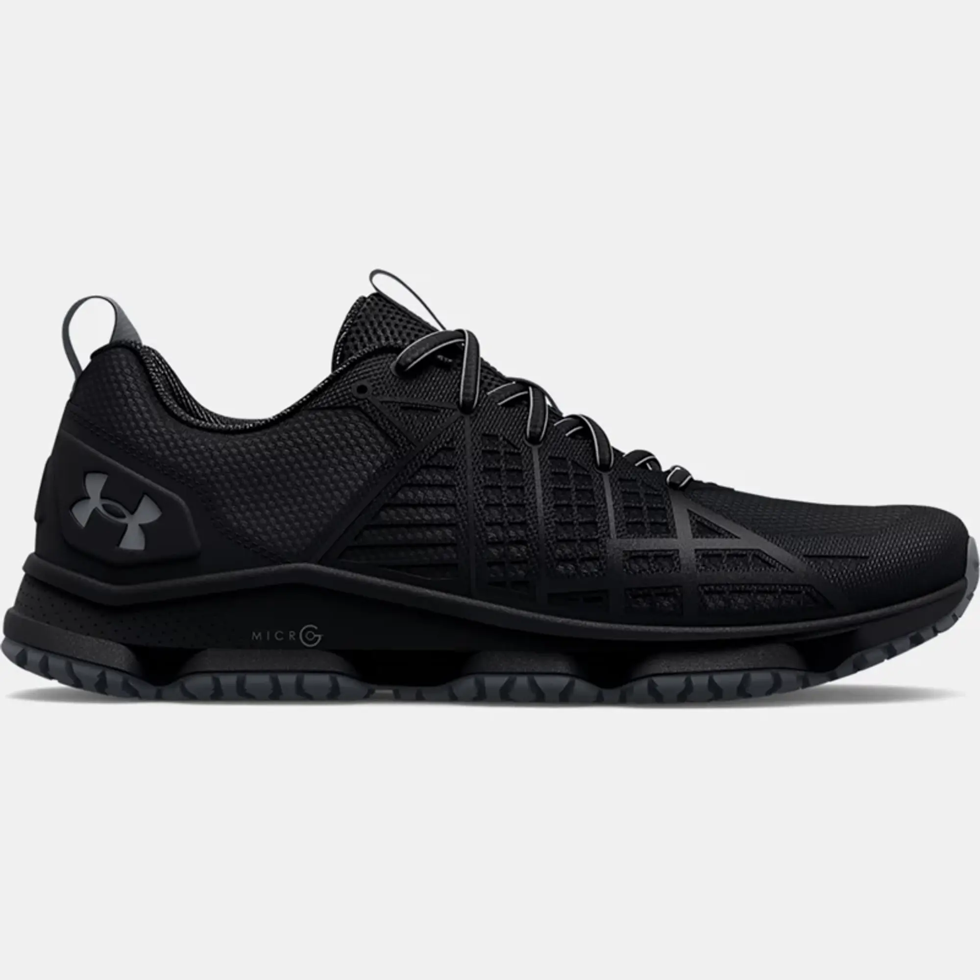 Men's  Under Armour  Micro G® Strikefast Tactical Shoes Black / Black / Pitch Gray 8.5