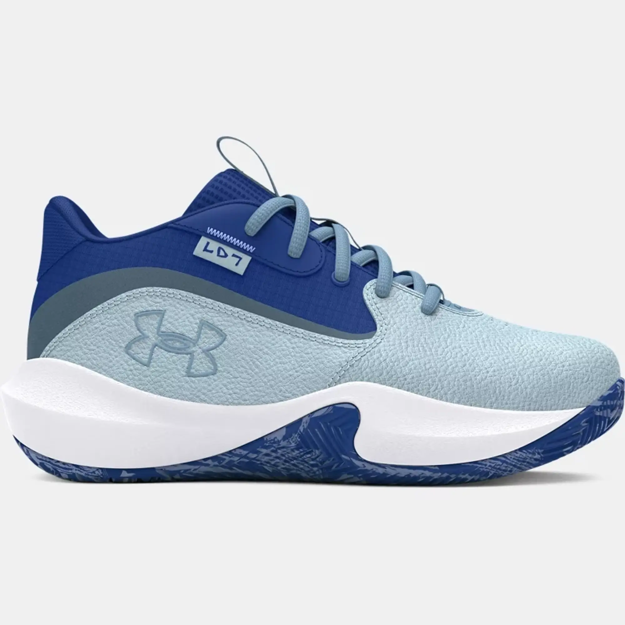 Pre-School  Under Armour  Lockdown 7 Basketball Shoes Nimbus Blue / Tech Blue / Horizon Blue 2.5