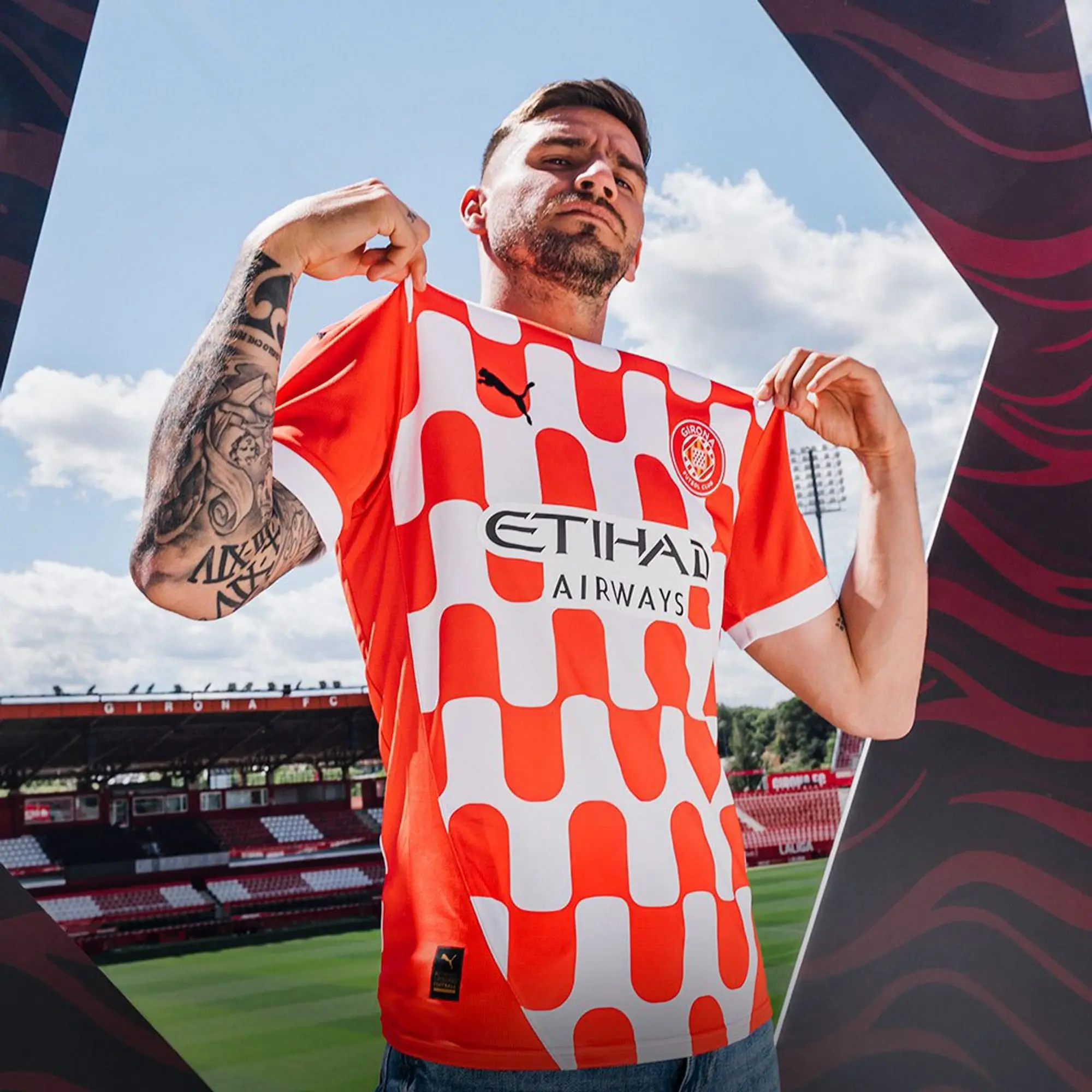 Puma Girona Fc Home 24/25 Short Sleeve T-shirt  - Red