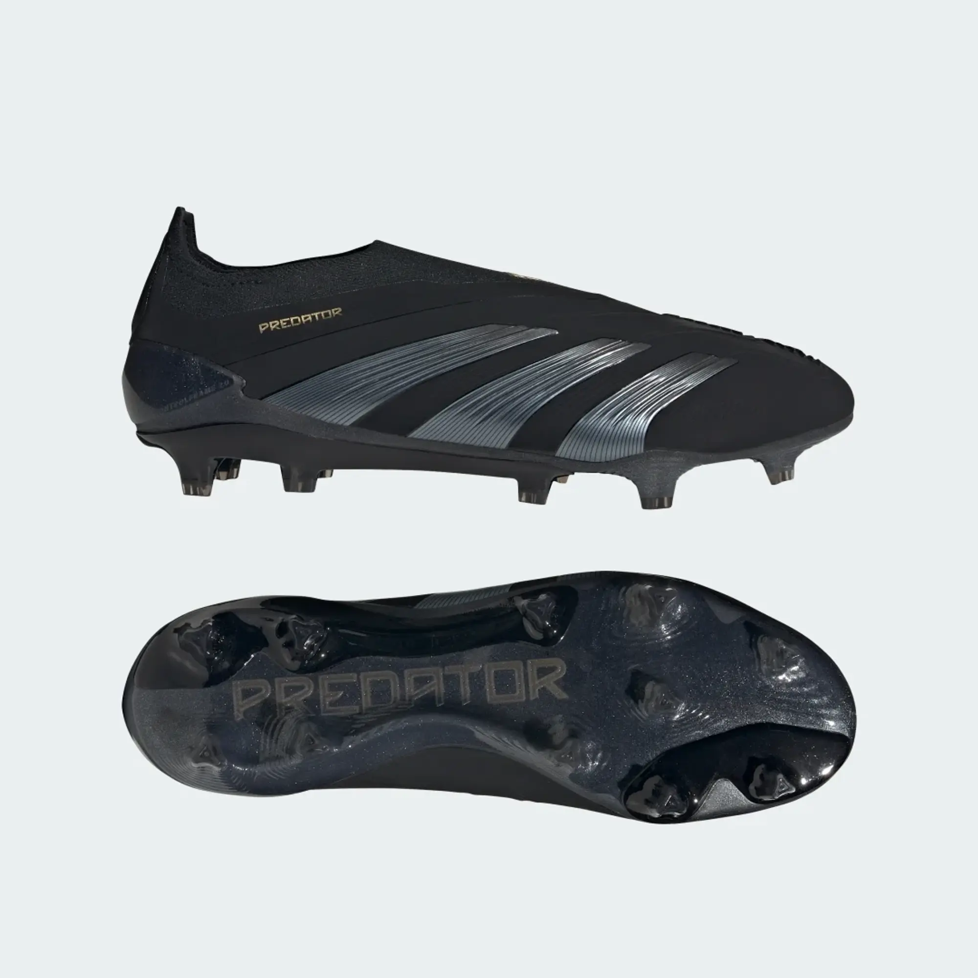 Adidas Predator Elite Laceless Fg Dark Spark - Core Black/Carbon/Gold Metallic - ['Black']