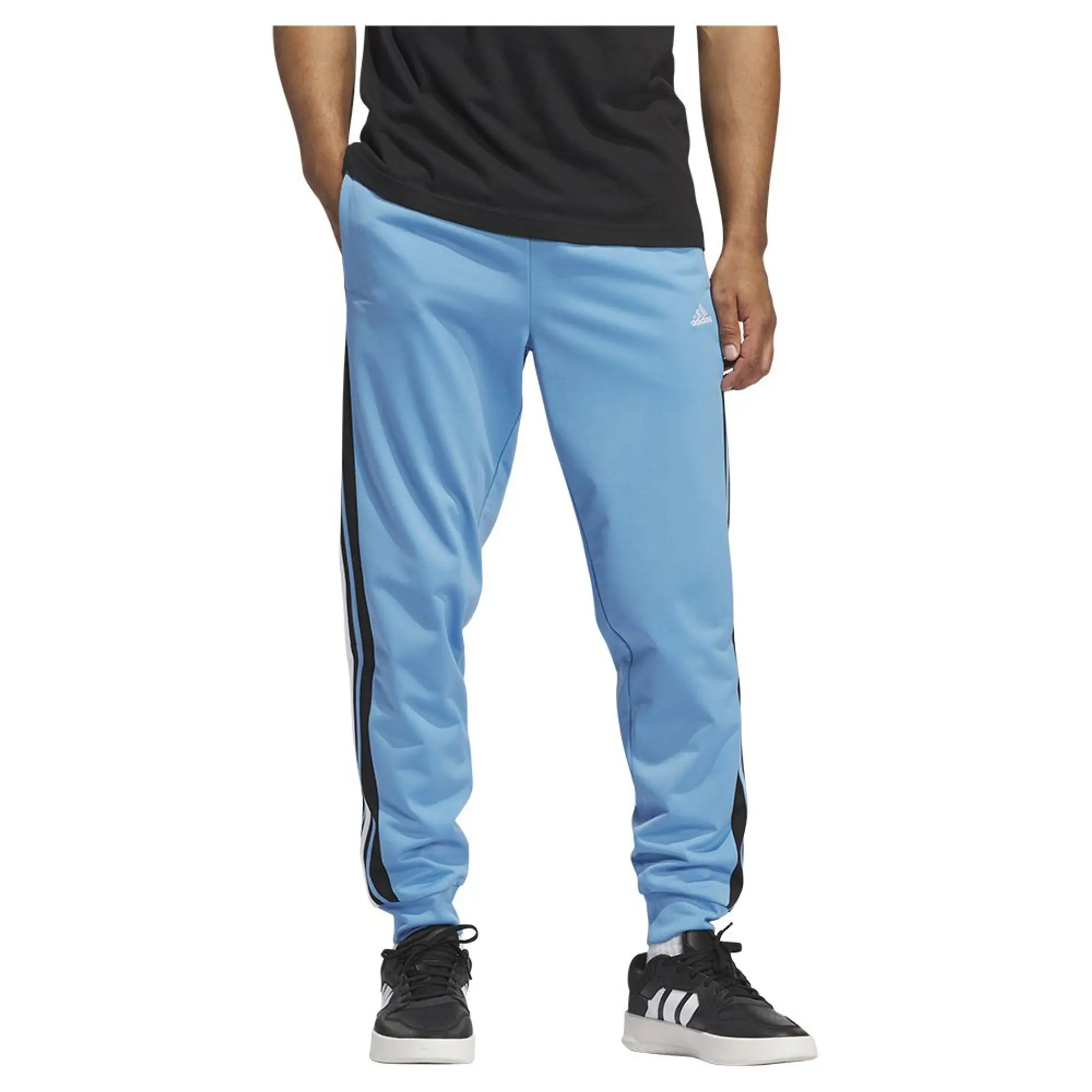 Adidas Essentials Color Block Tricot Tracksuit Pants  - Blue
