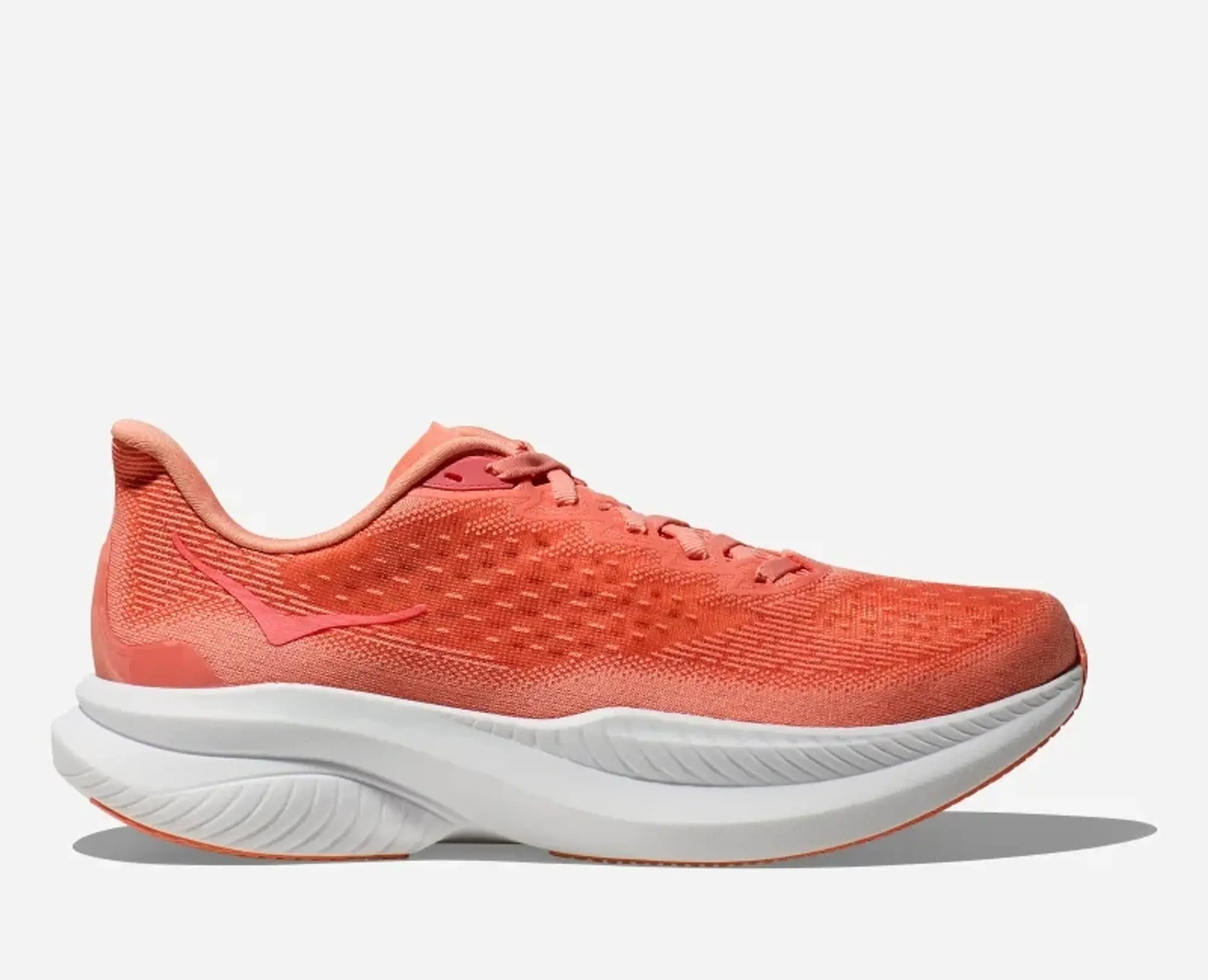 Hoka One One HOKA Women's Mach 6 Road Running Shoes in Guava/White