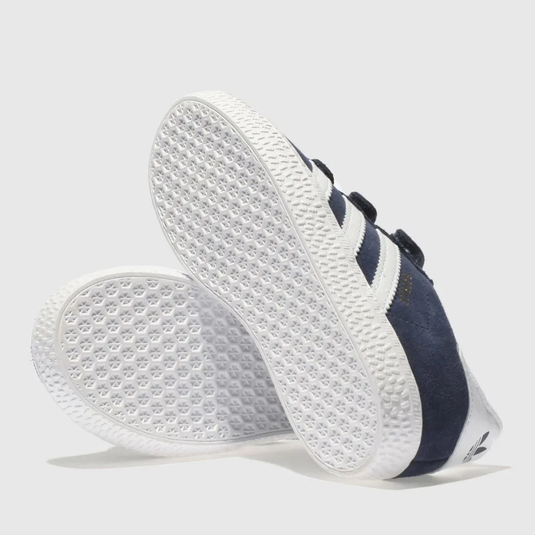 adidas navy & white gazelle Toddler trainers | CQ3138 | FOOTY.COM