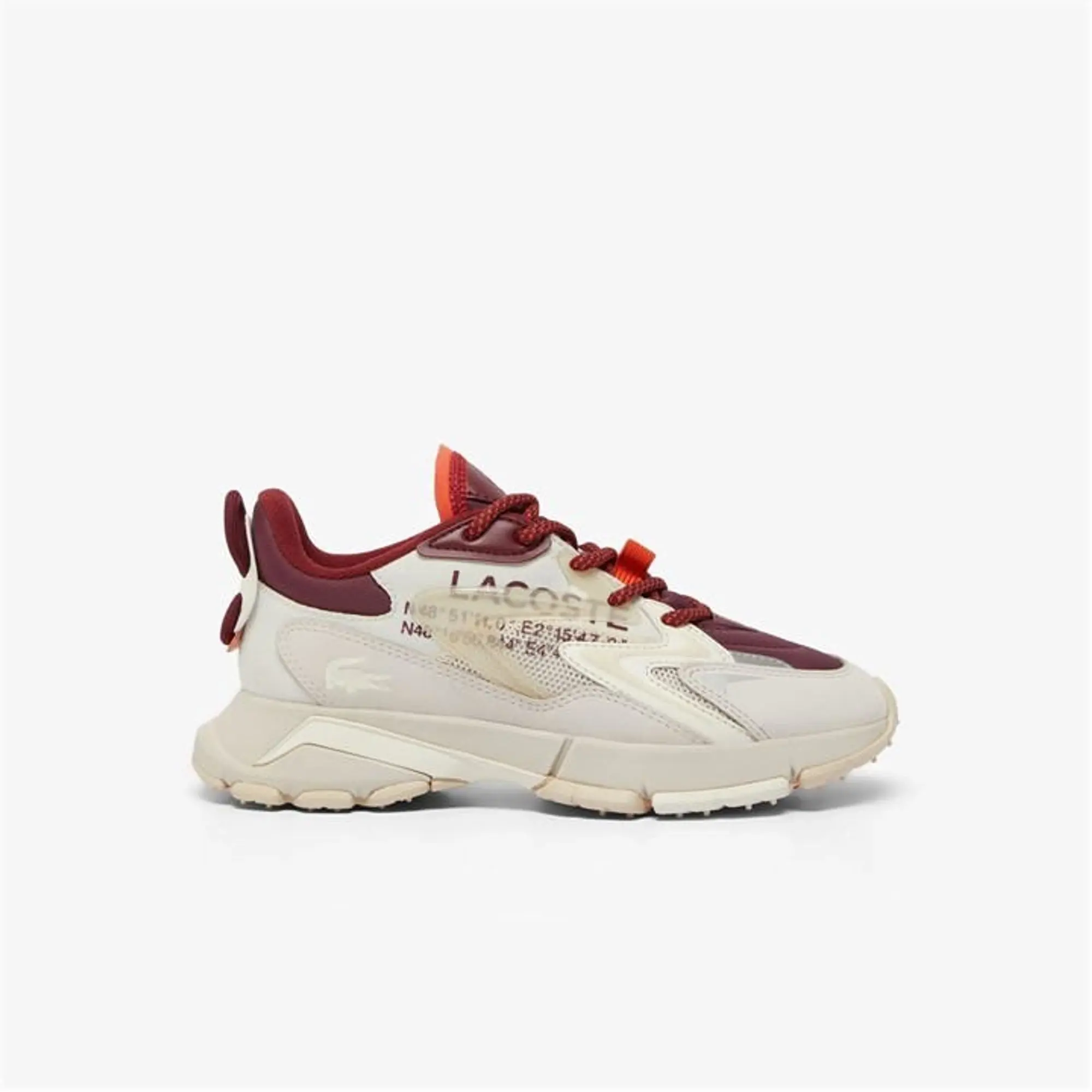 Lacoste Women's L003 Neo Tech Sneakers - Off White & Burgundy
