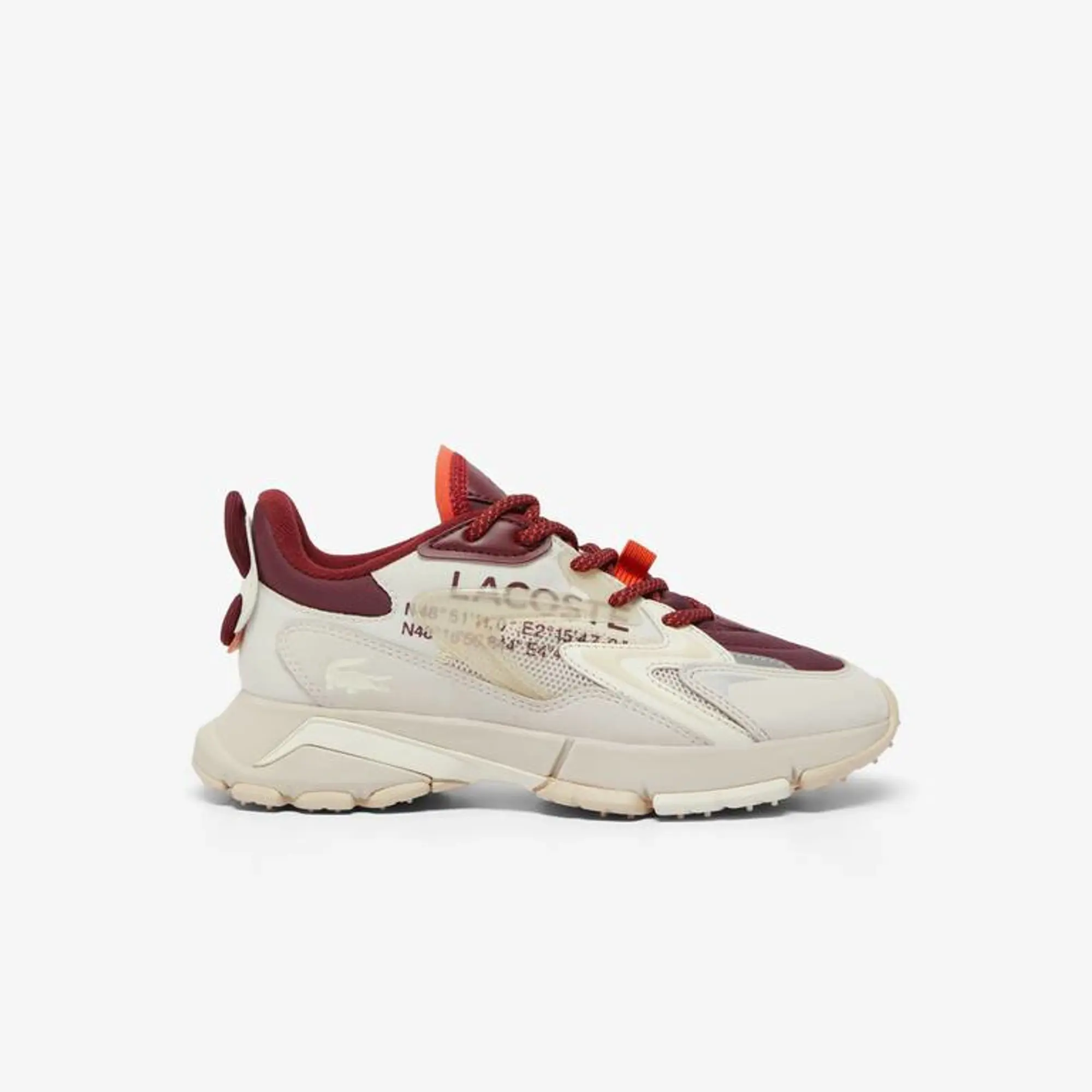 Lacoste Women's L003 Neo Tech Sneakers - Off White & Burgundy