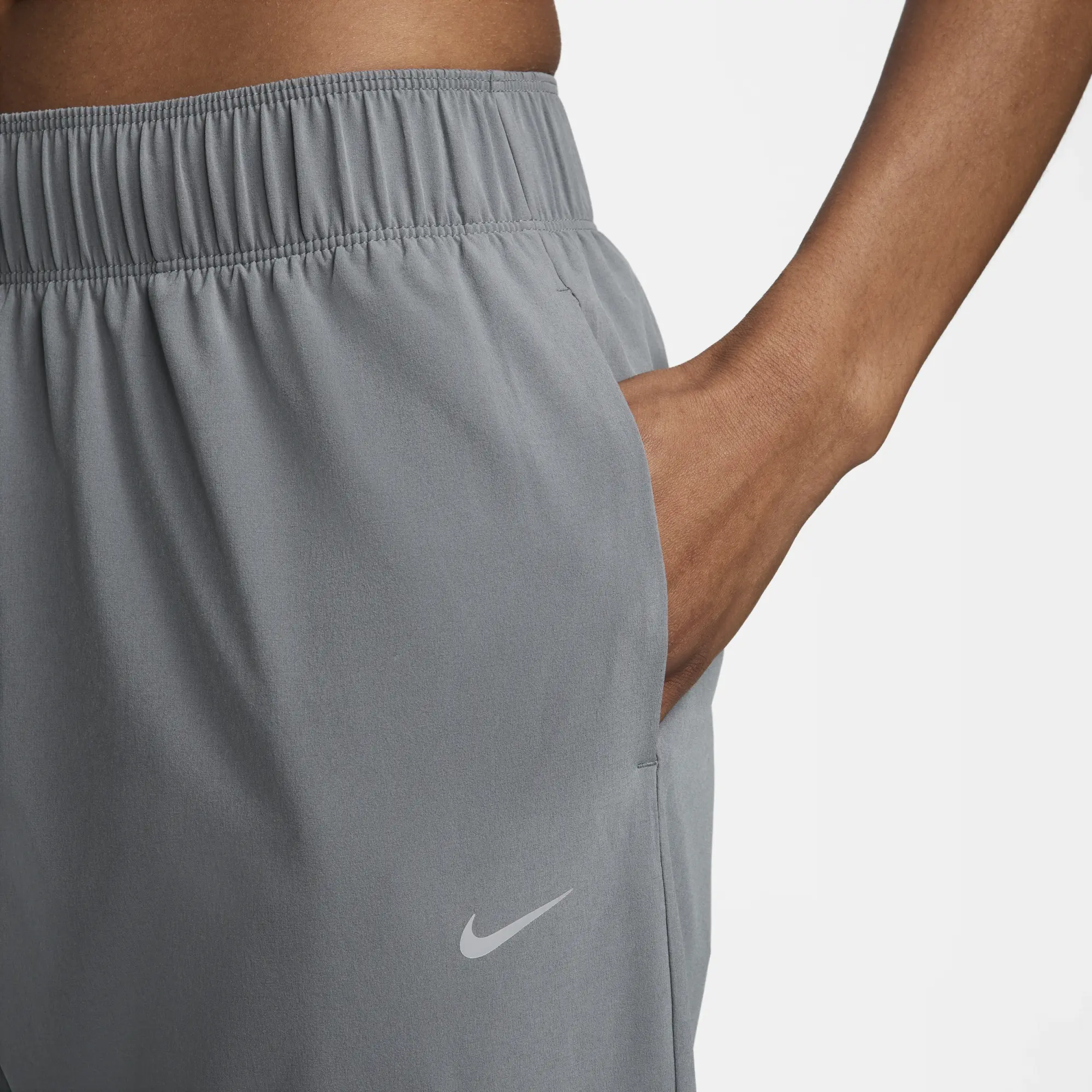 Nike Dri-FIT Fast Women's Mid-Rise 7/8 Running Trousers - Grey - Recycled Polyester Minimum