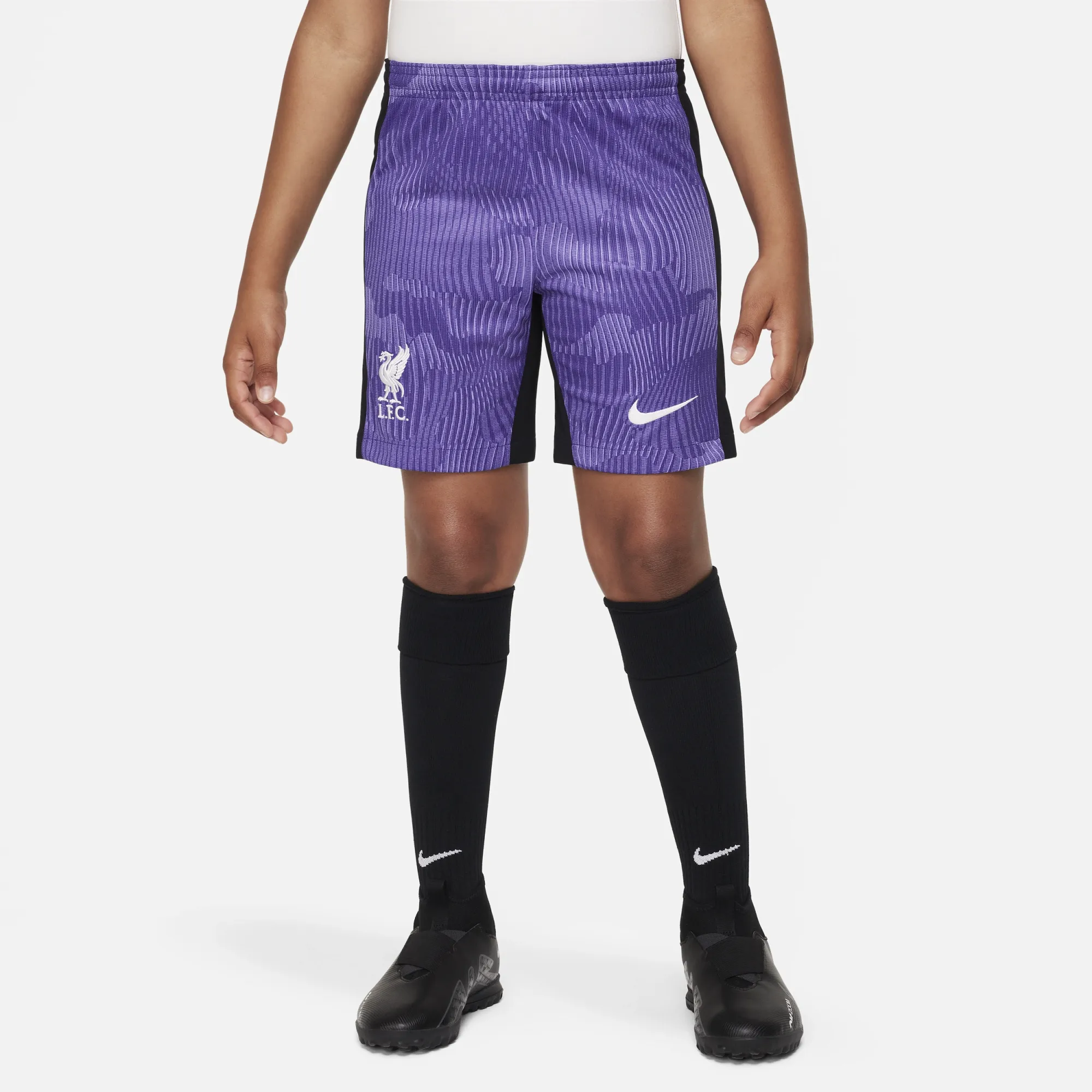 Liverpool F.C. 2023/24 Stadium Third Older Kids' Nike Dri-FIT Football Shorts - Purple